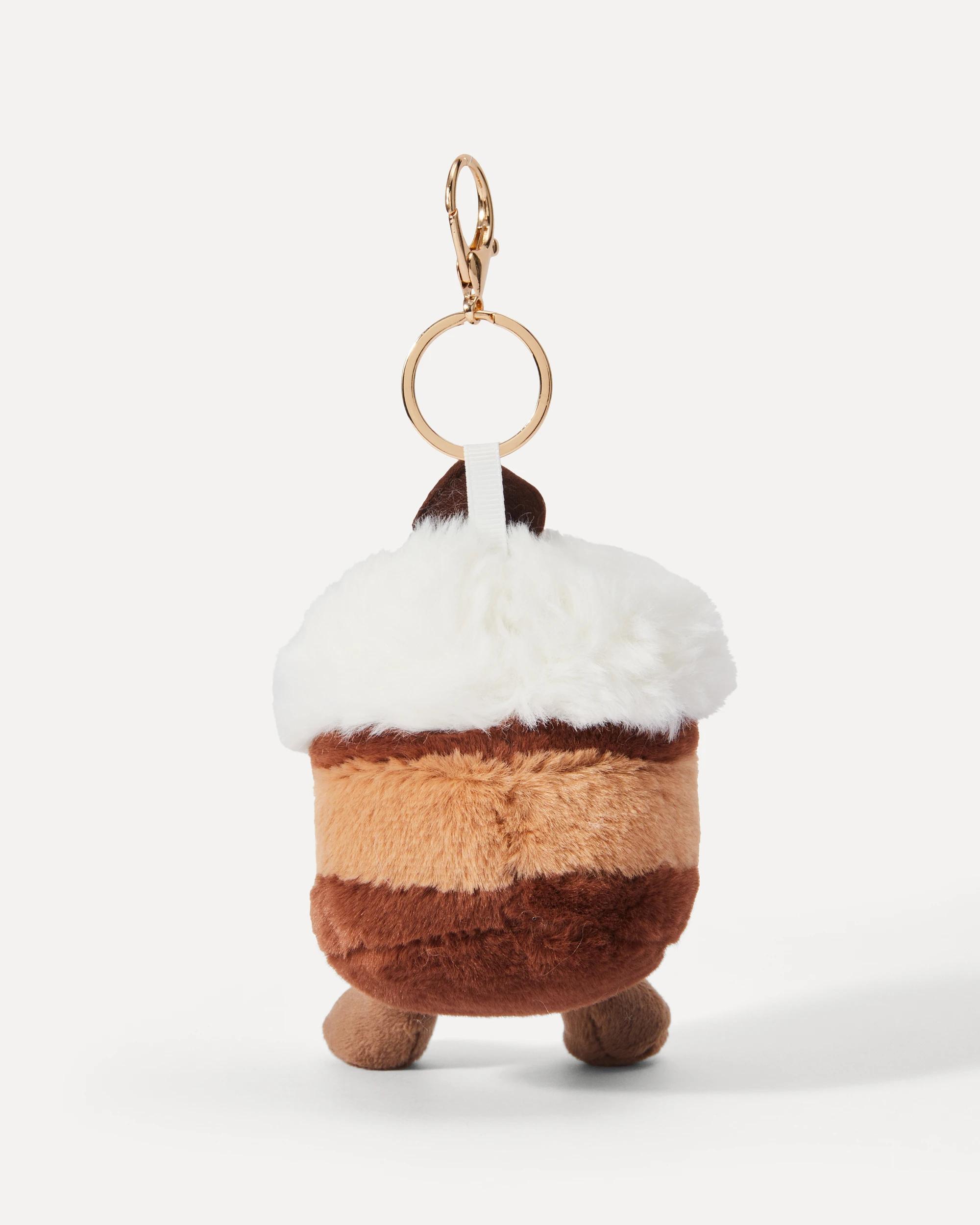 3 Latte Charm Keyring Acc Brown, 3 of 5