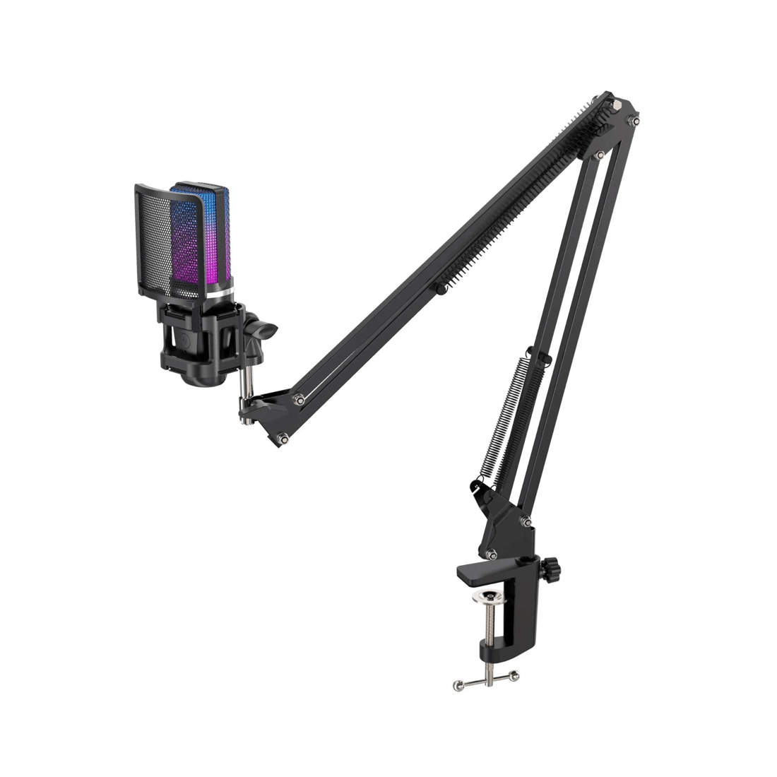 2 Playmax RGB Black Microphone with Arm and Tripod - Black, 2 of 9