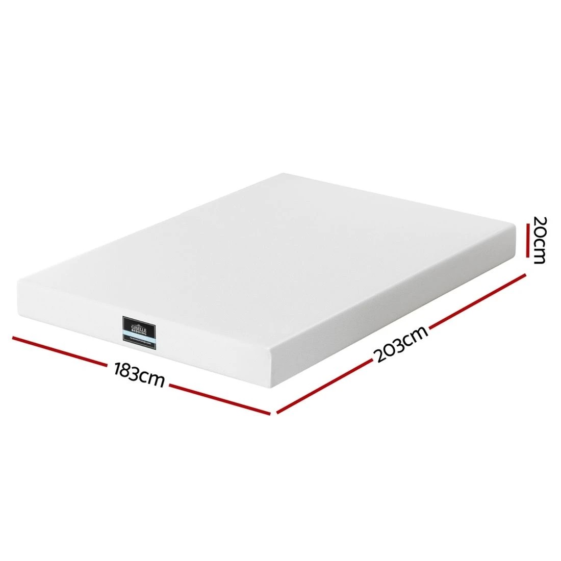 2 Giselle 20cm Memory Foam Mattress Green Tea King - King Bed - White, 2 of 5