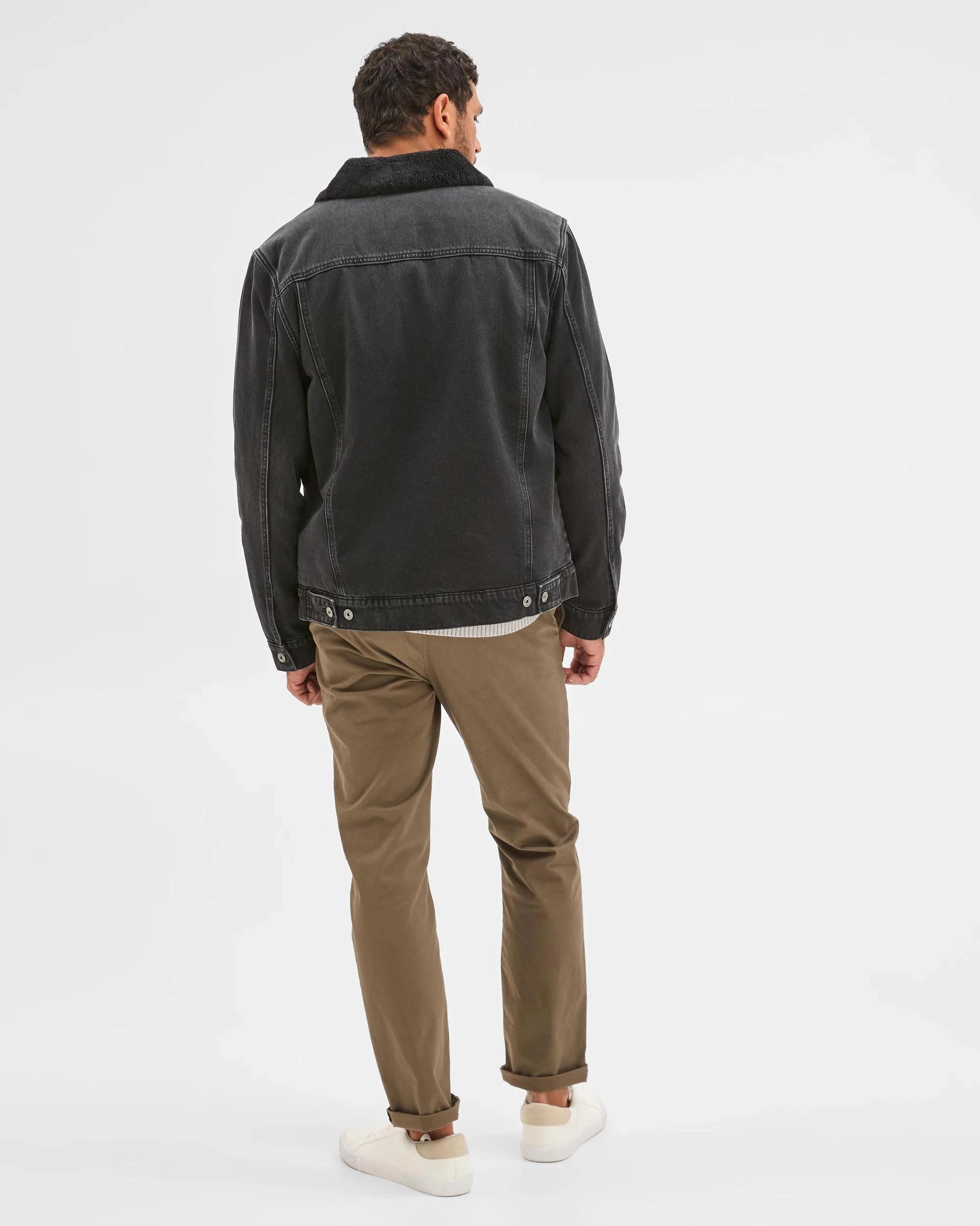 6 Target Denim Denim Sherpa Jacket BLACK, 6 of 6