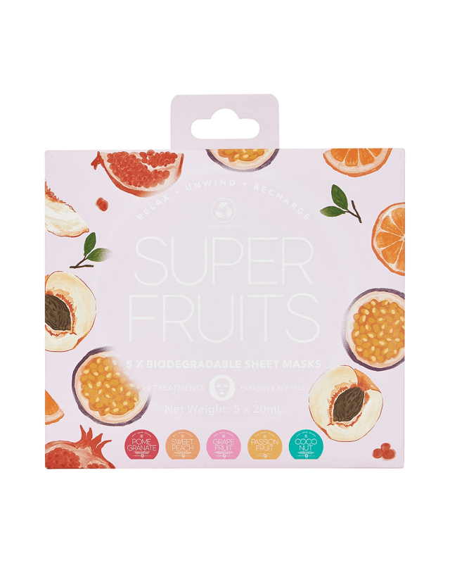 5 Pack Super Fruits Sheet Masks 
