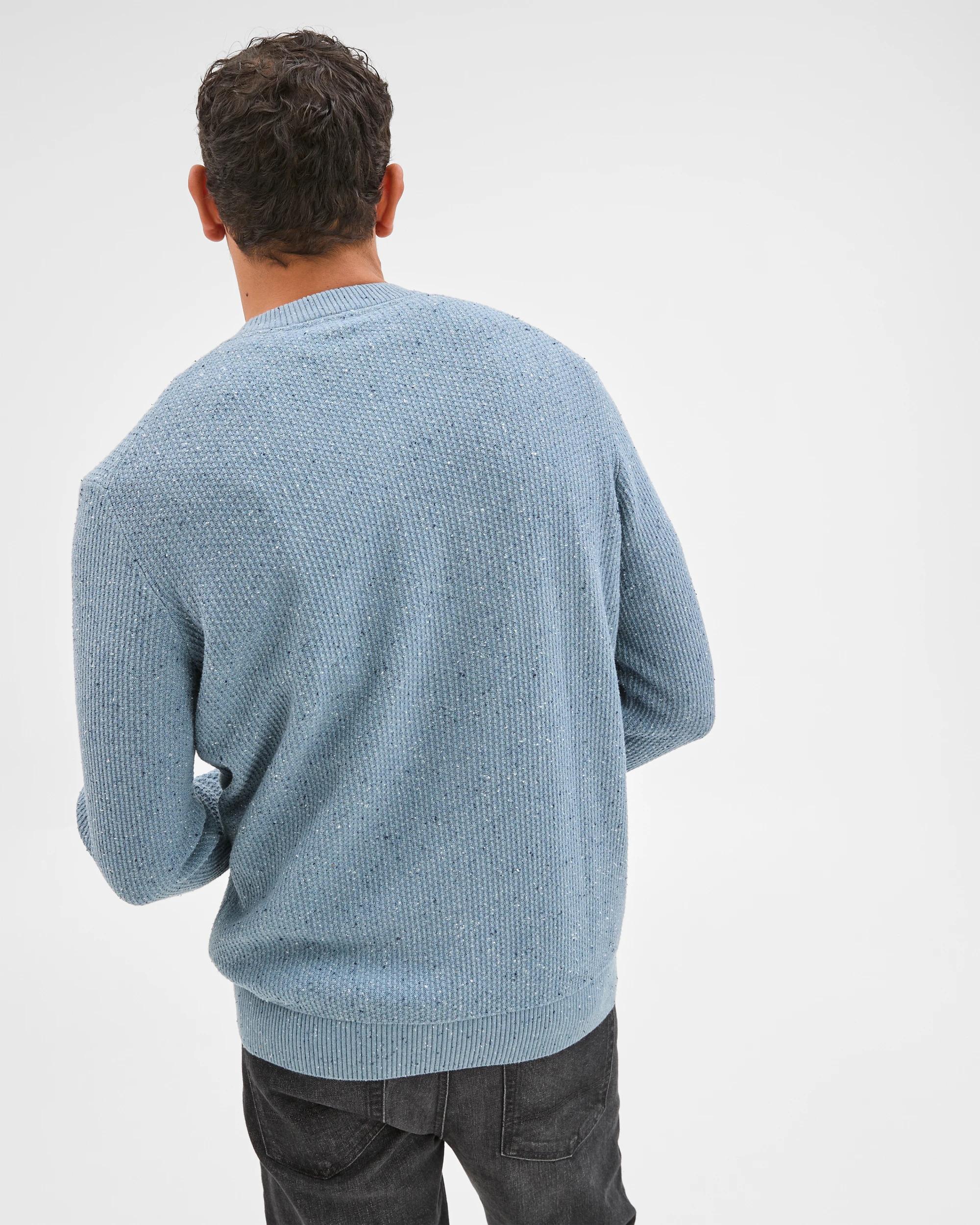6 Target Man Australian Cotton Lightweight Tuck Knit Jumper BLUE, 6 of 6