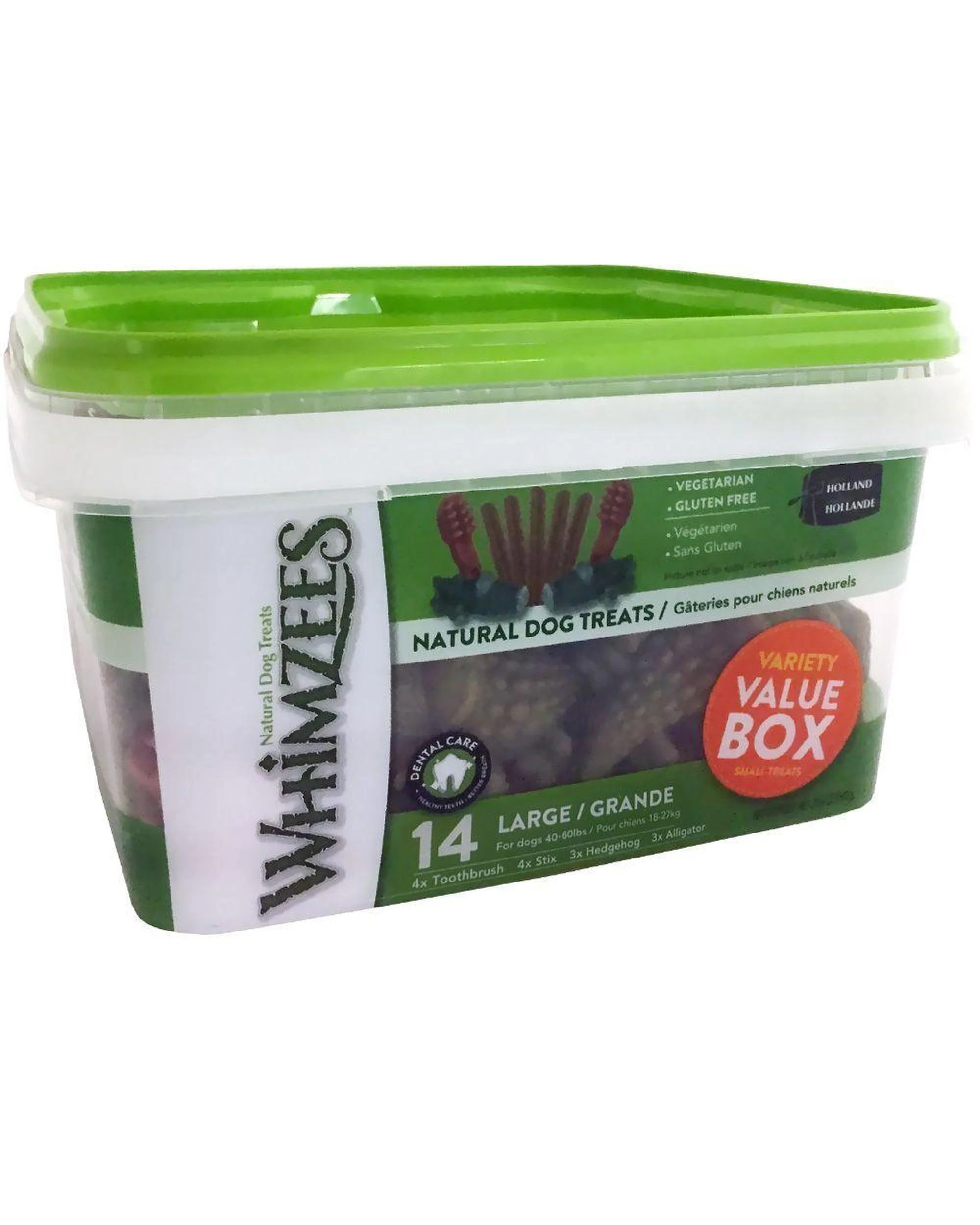 1 Whimzees Variety Value Box Dental Care Dog Treat Large 14 Pack, 1 of 1