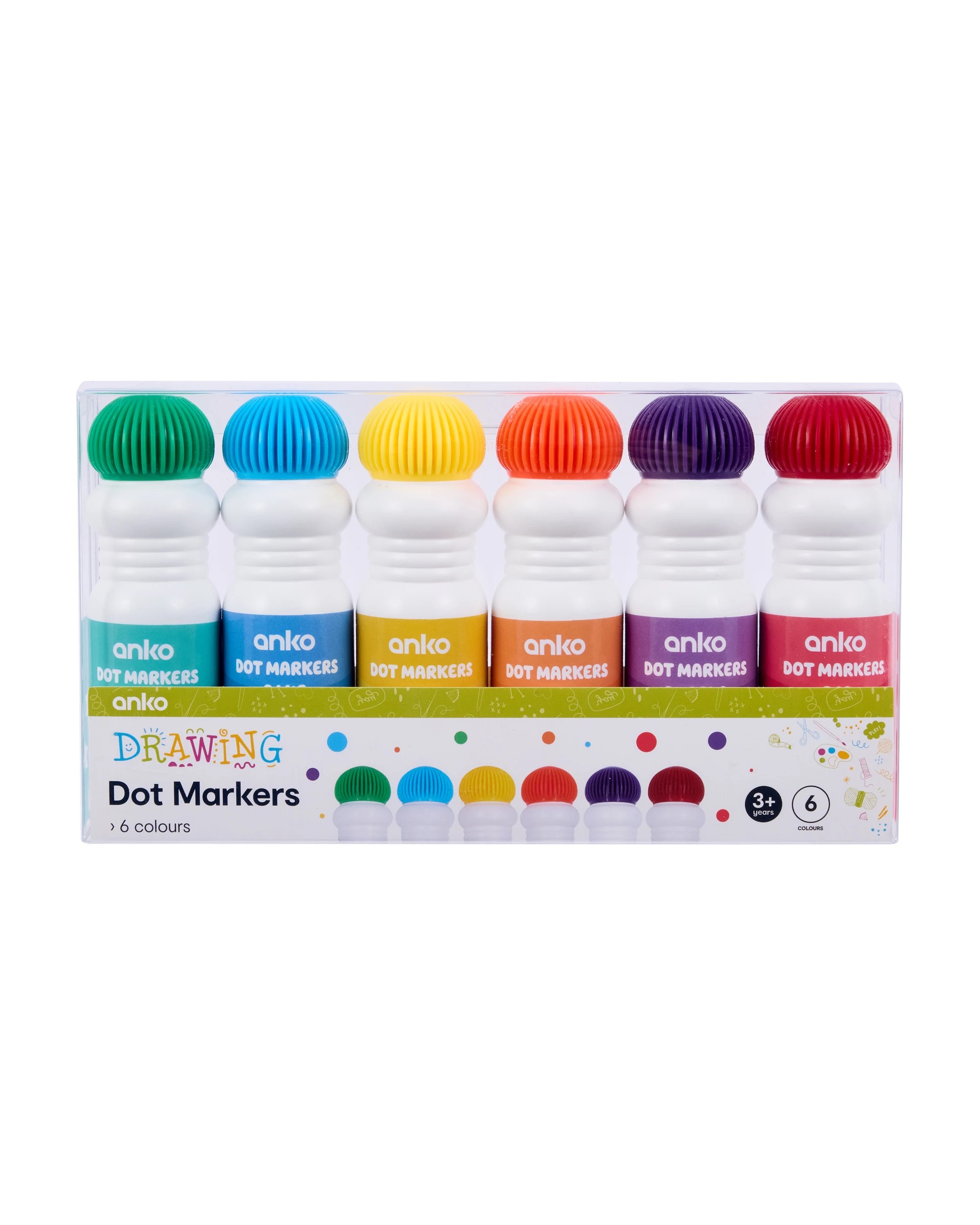 1 6 Pack Dot Markers, 1 of 7