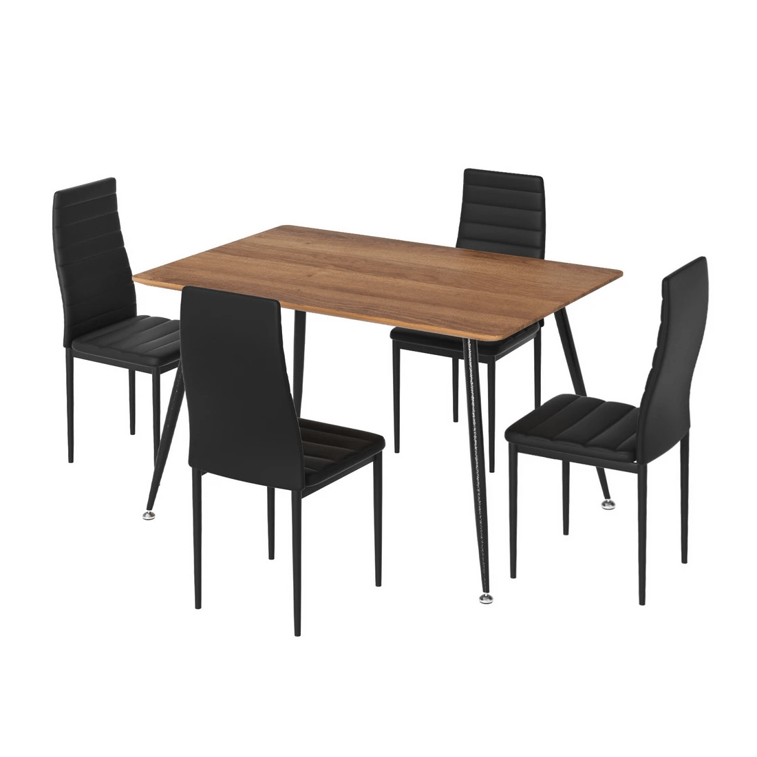 1 1 Artiss Dining Table and 4 Chairs Set Rectangle Metal - Multi, 1 of 6