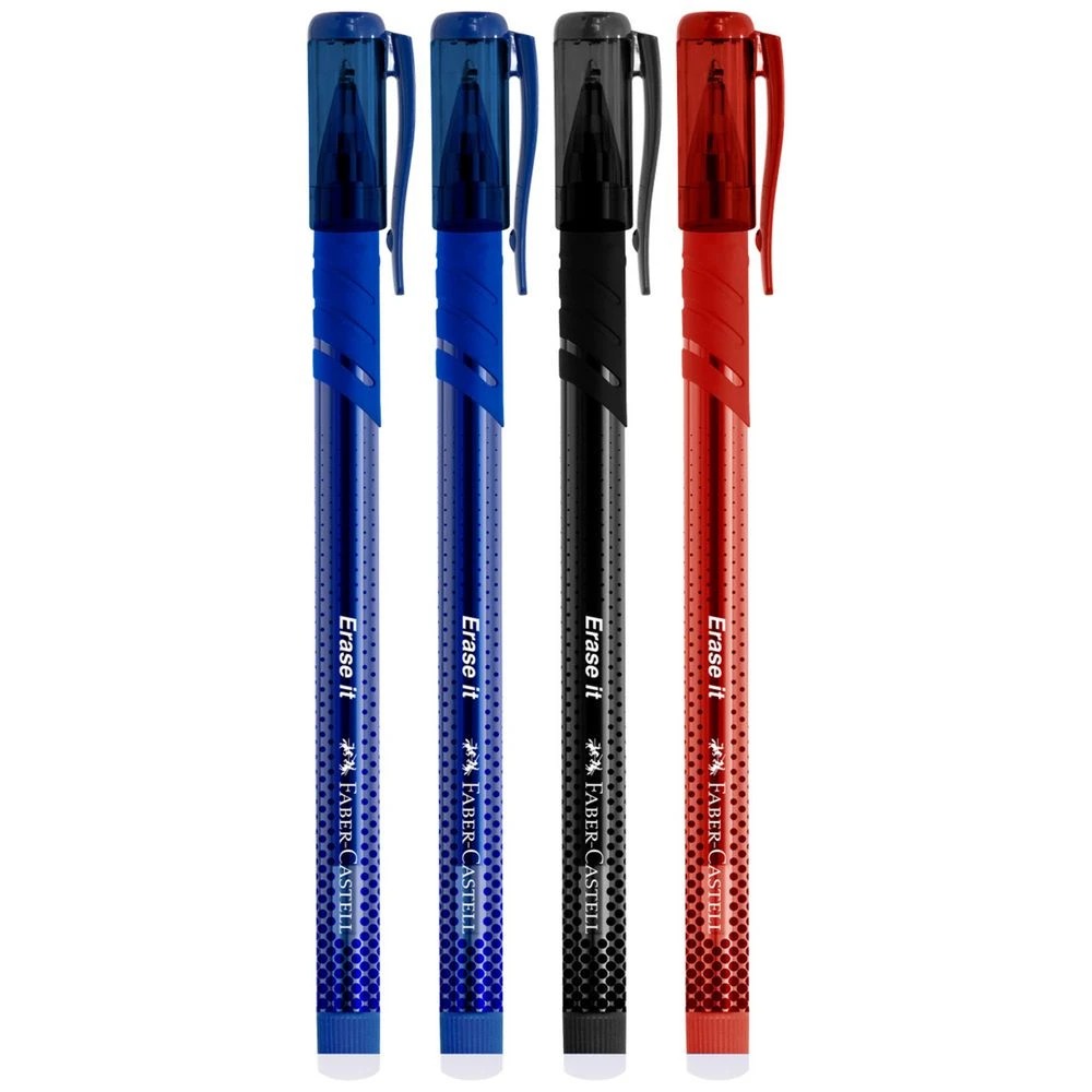 3 Faber-Castell Erase It Gel Pen 0.7mm Assorted 4 Pack, 3 of 4