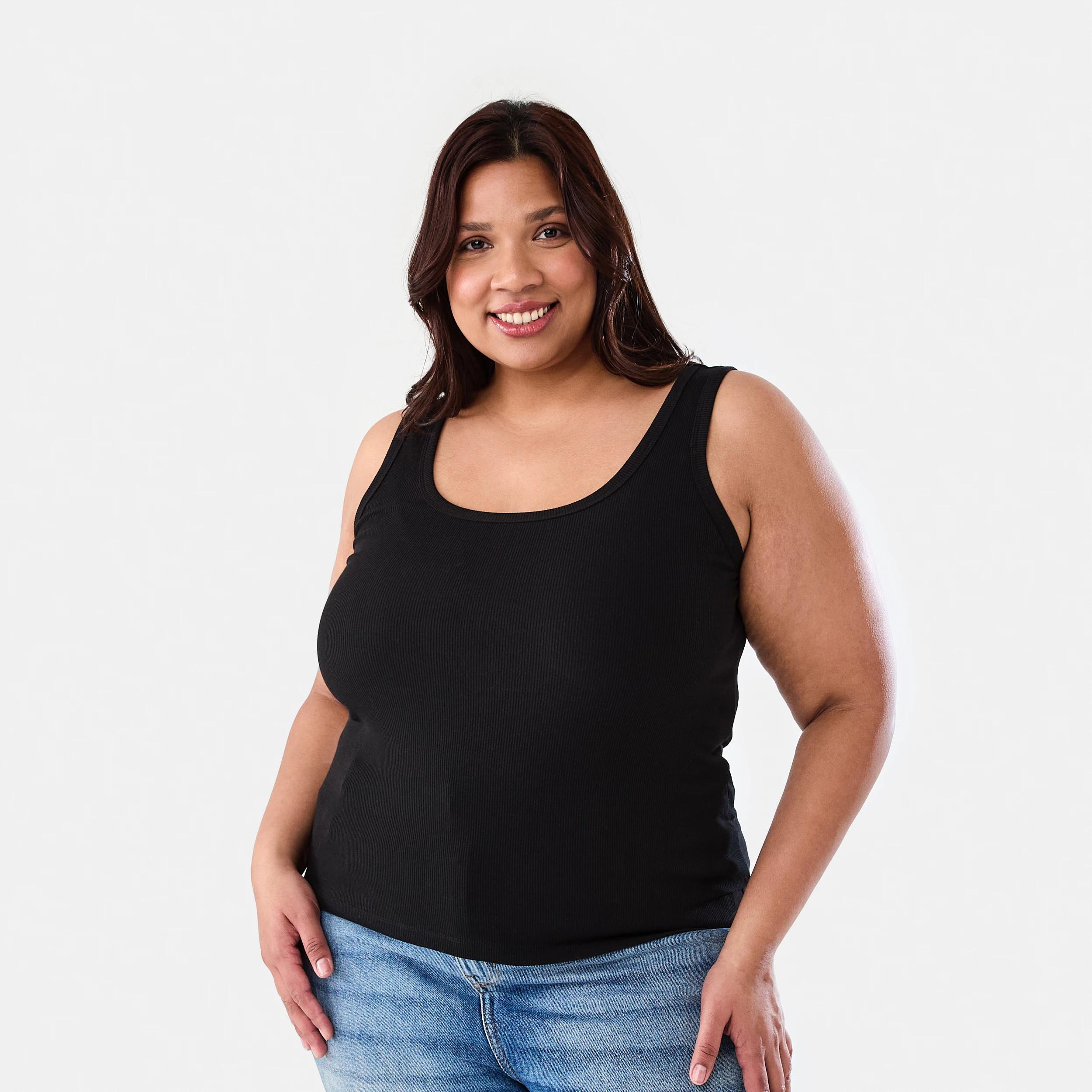 1 Curve Sleeveless Rib Tank Black, 1 of 6