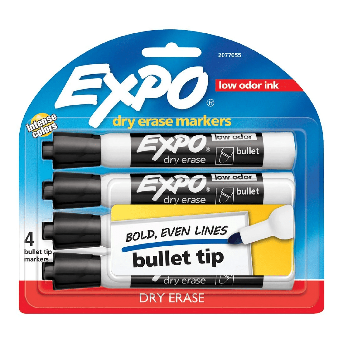 1 Expo Whiteboard Bullet Marker Black 4 Pack, 1 of 4