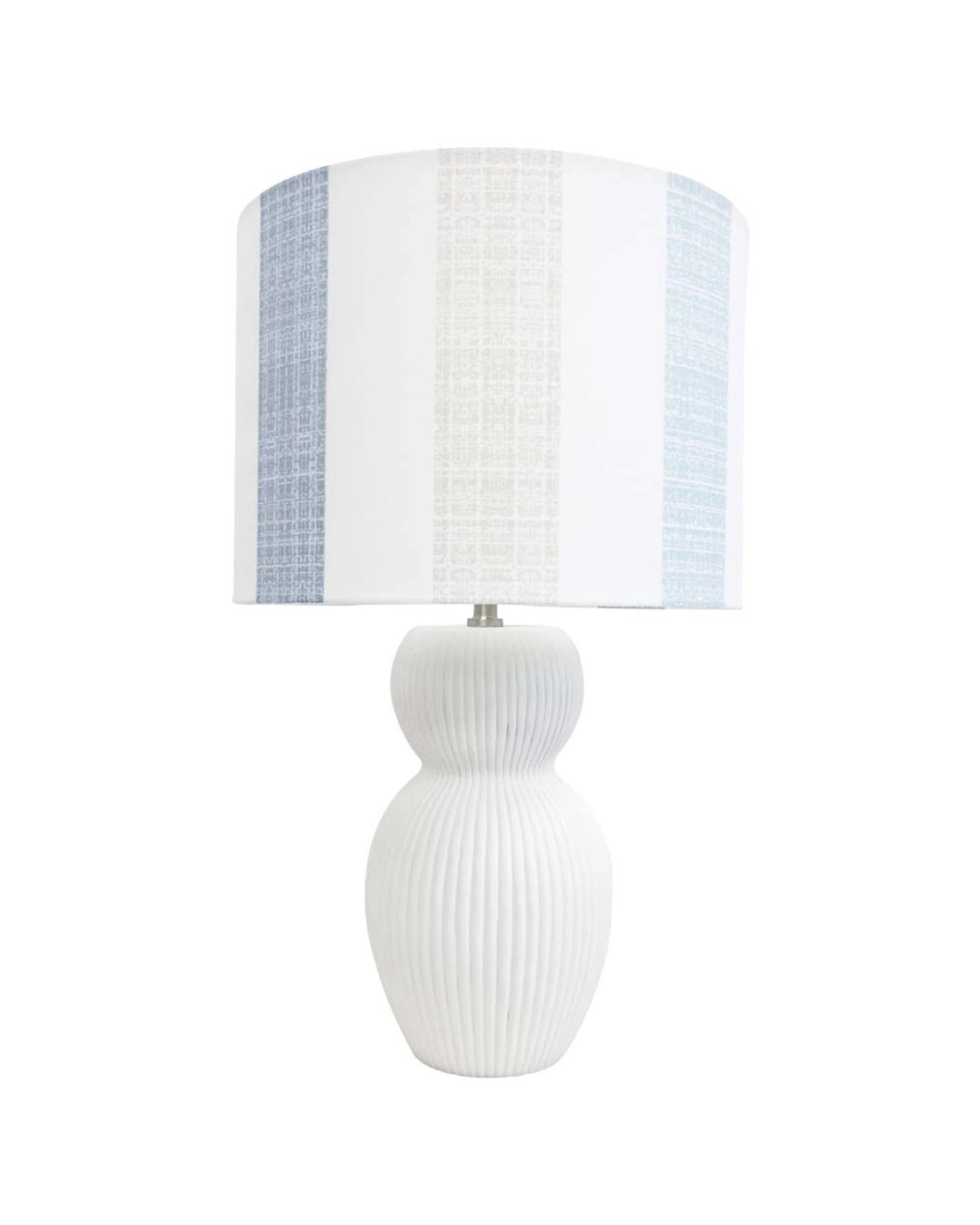 1 LVD Newport Striped Drum Double-Gourd Base Table Lamp Home Decor Polyresin 40.5x40x5x66cm - Multi, 1 of 3