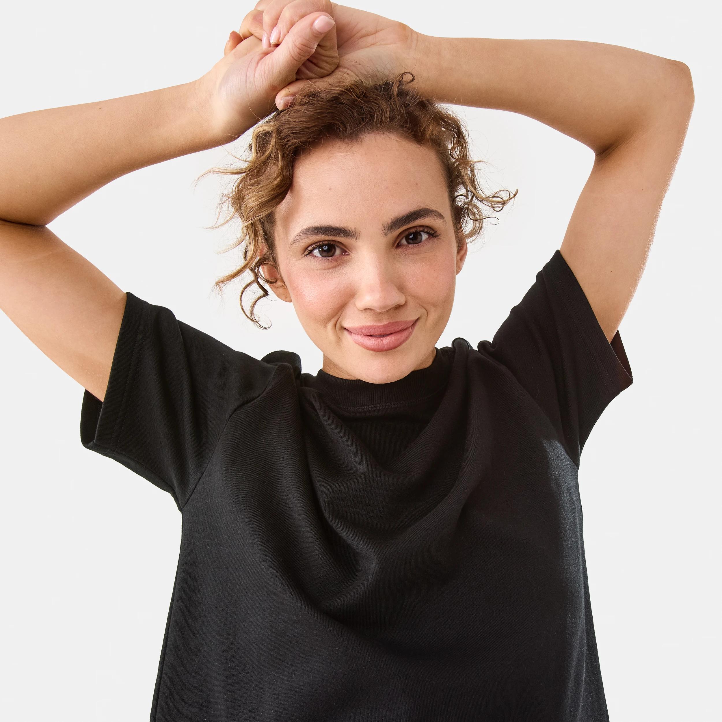 5 Active Womens Terry T-shirt BLACK, 5 of 7