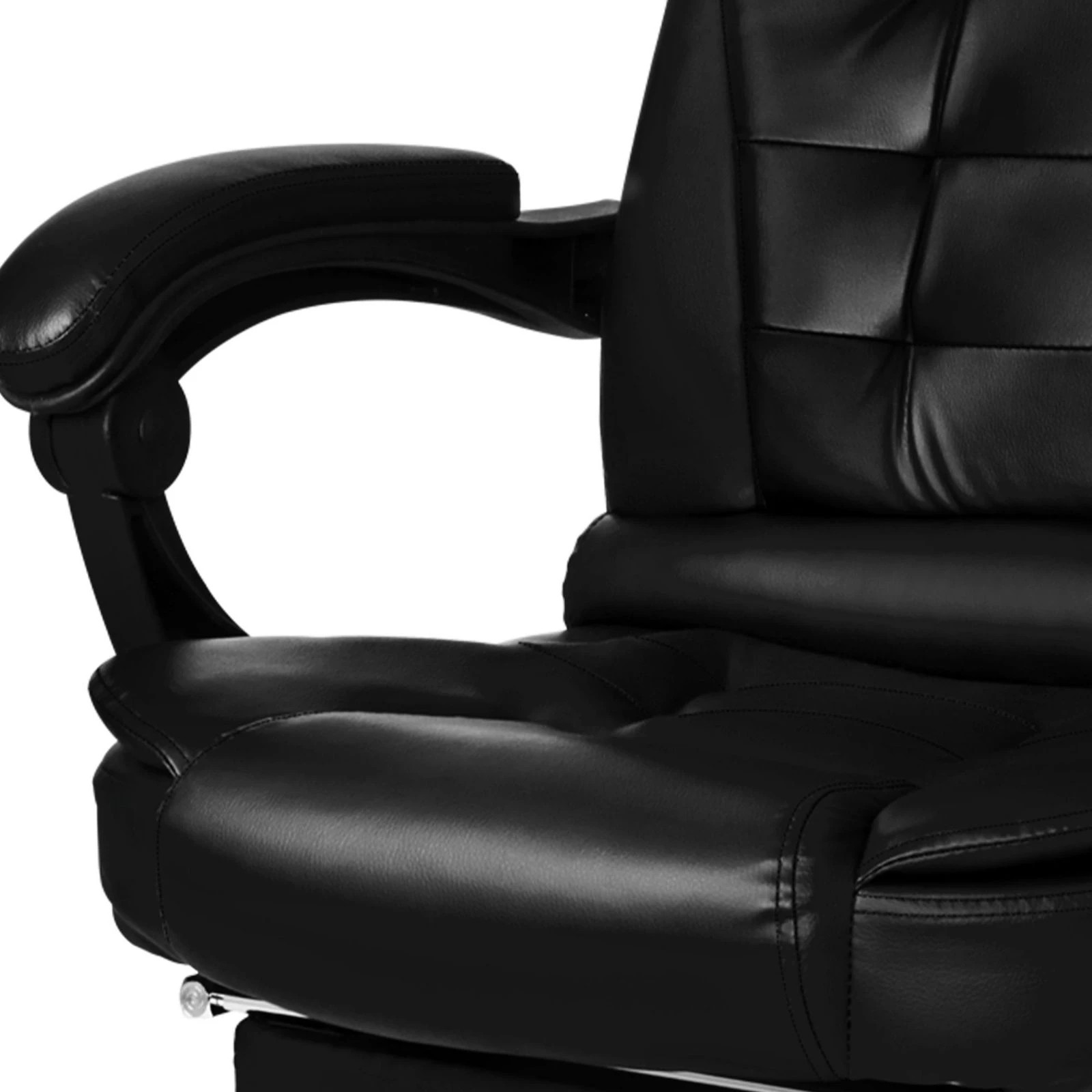 7 Alfordson Massage Office Chair FOOTREST Executive Gaming Racing Seat PU Leather - Black, 7 of 10