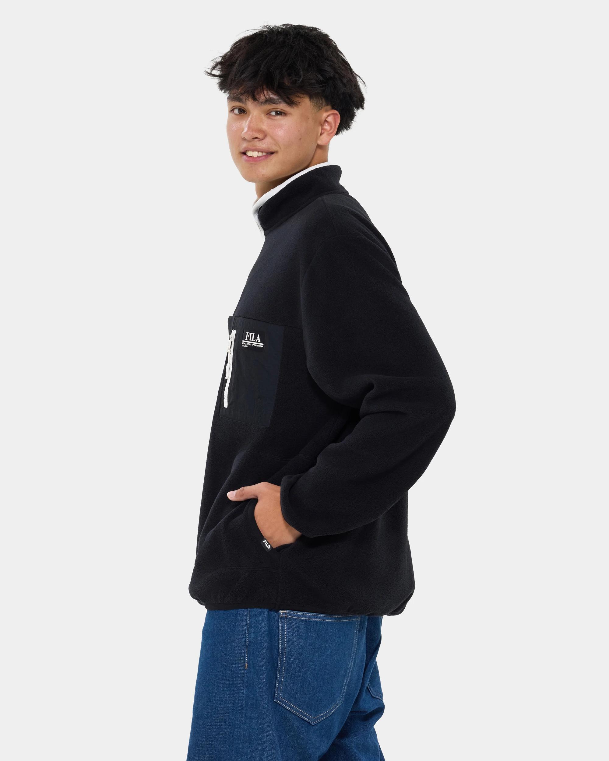 3 Fila Toby Fleece Pullover - Black BLACK, 3 of 8
