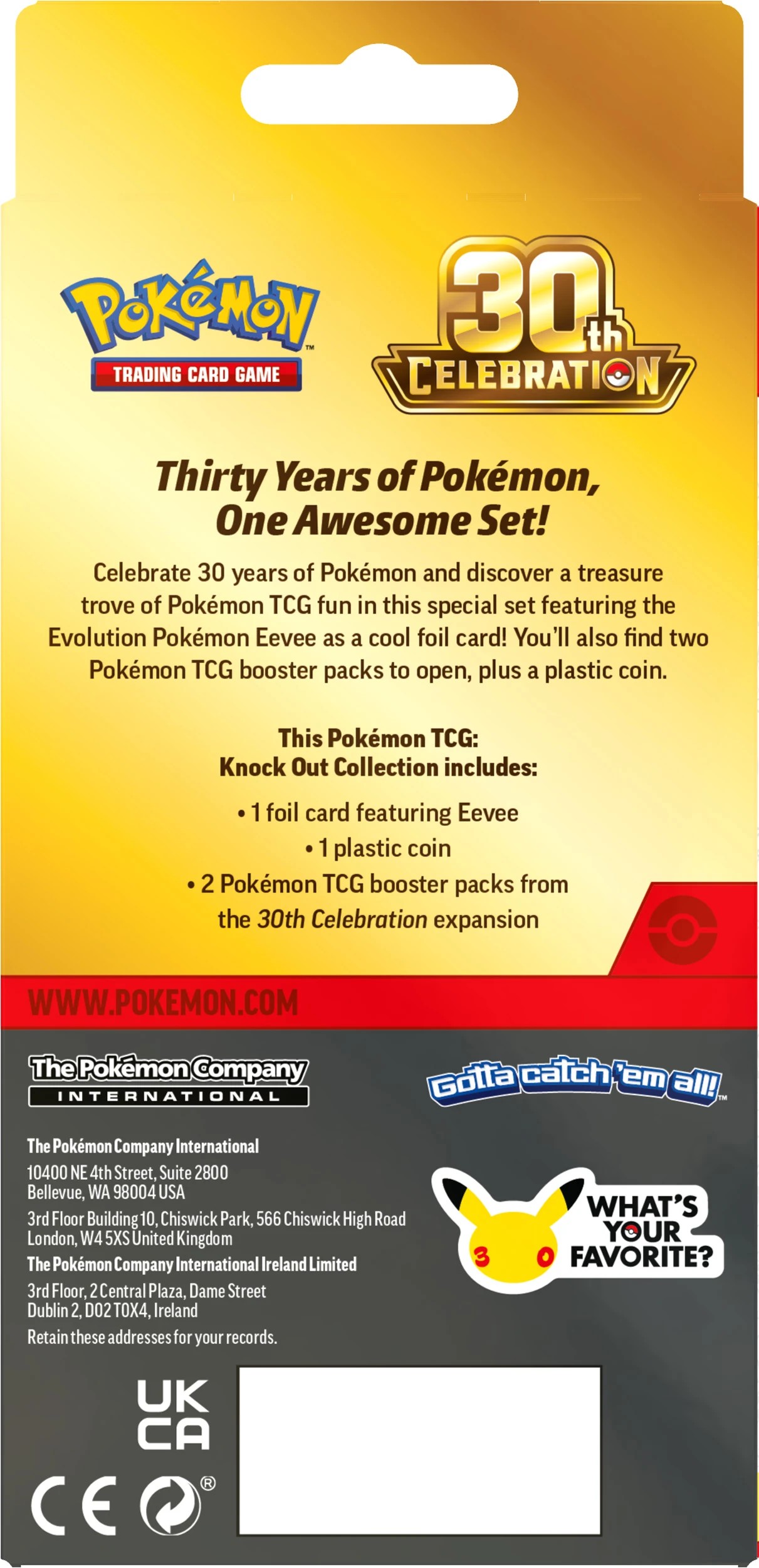 3 Pokemon Trading Card Game: 30th Celebration Knock Out Collection, 3 of 4