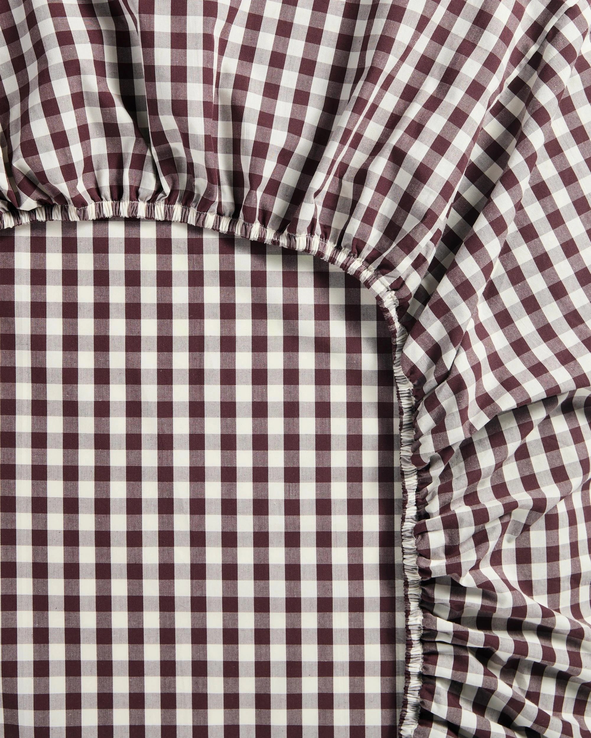 3 Target Gingham Australian Cotton Mix & Match Fitted Sheet - King Bed - Brown, 3 of 3