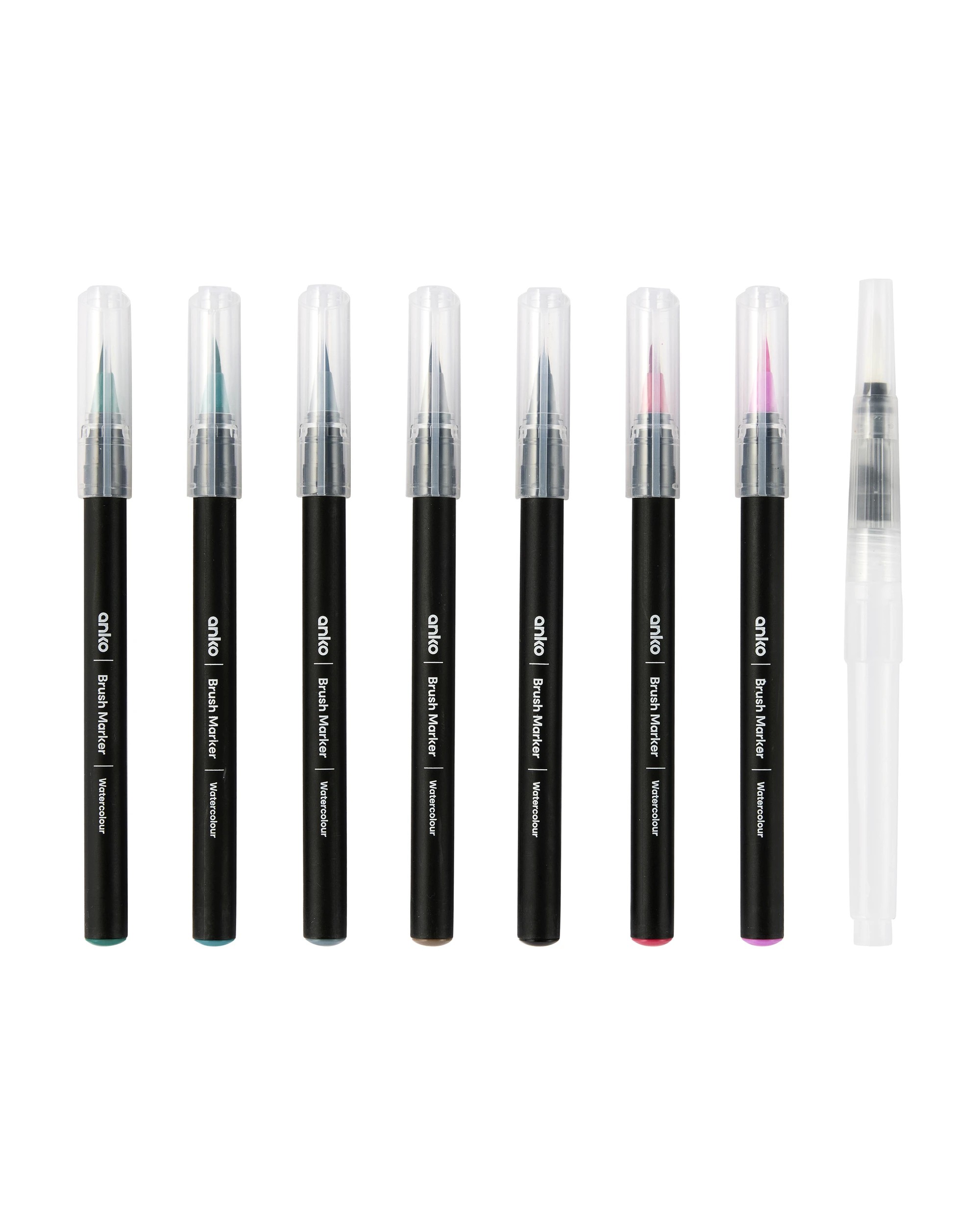 2 8 Pack Watercolour Brush Markers - Cool, 2 of 6