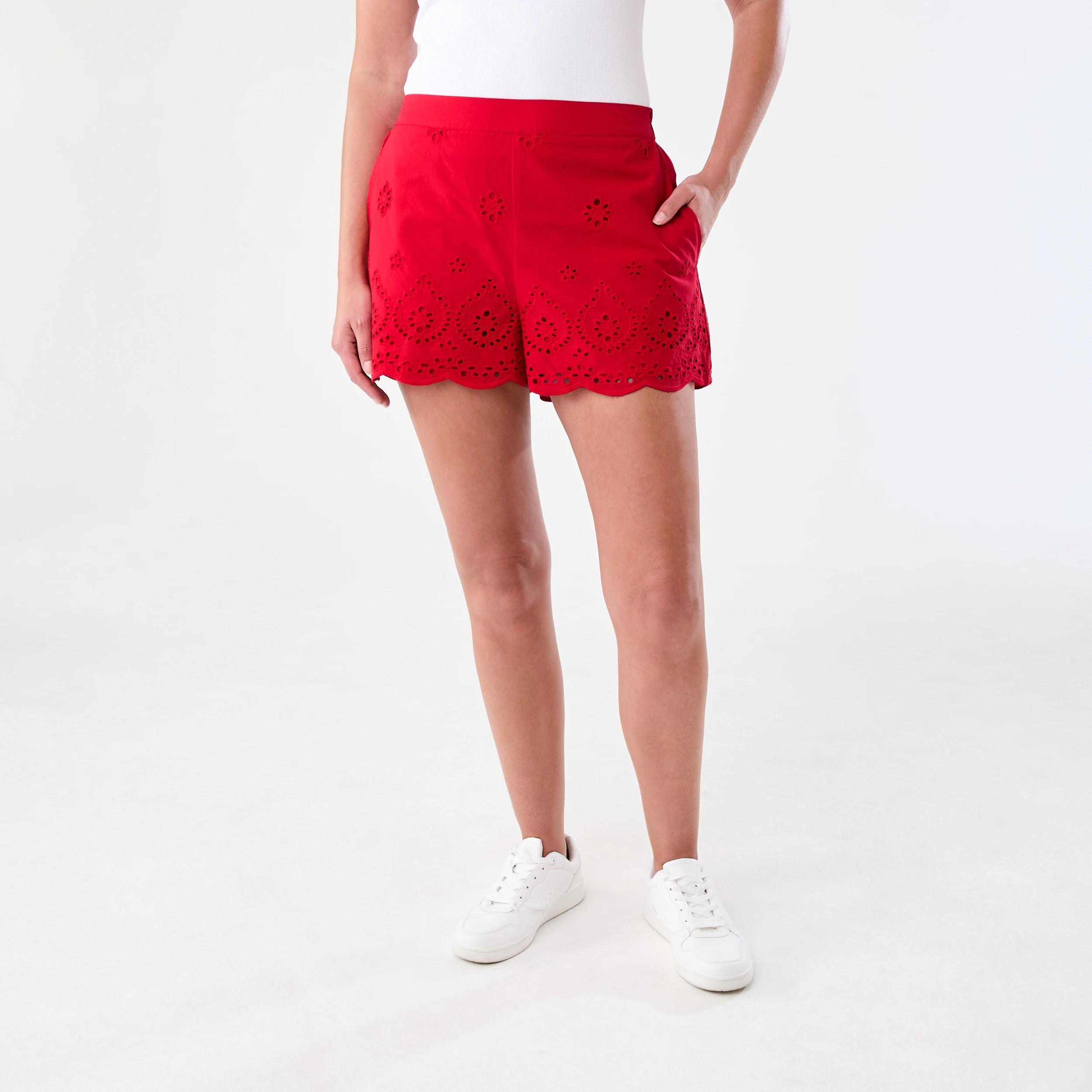 7 Broderie Shorts Strawberry, 7 of 7