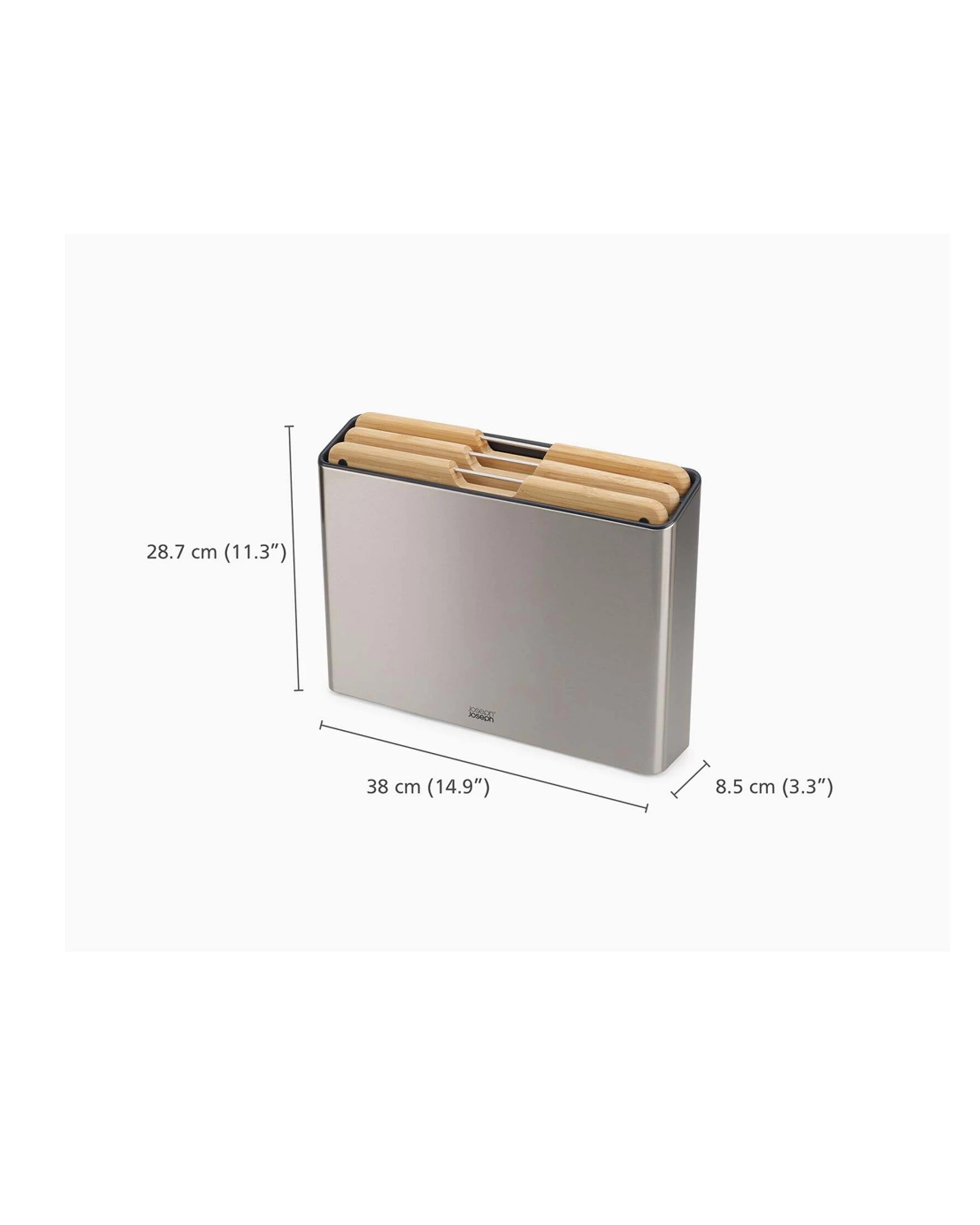 8 Joseph Joseph Folio Steel Bamboo Chopping Board 3pc Set - Multi, 8 of 8