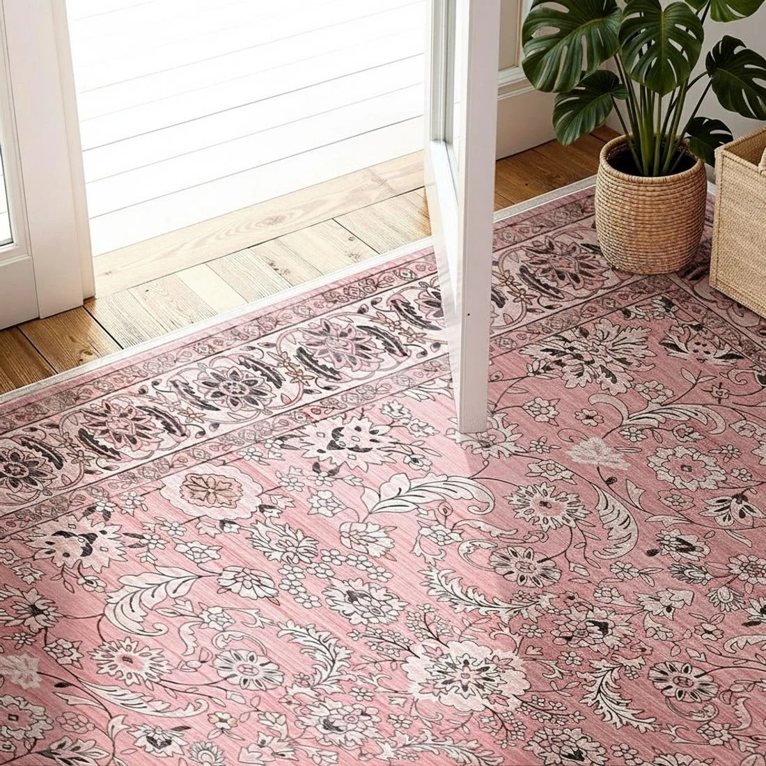 5 Artiss Floor Rug 200X290cm Large Washable Area Rug Vintage Living Room - Pink, 5 of 9