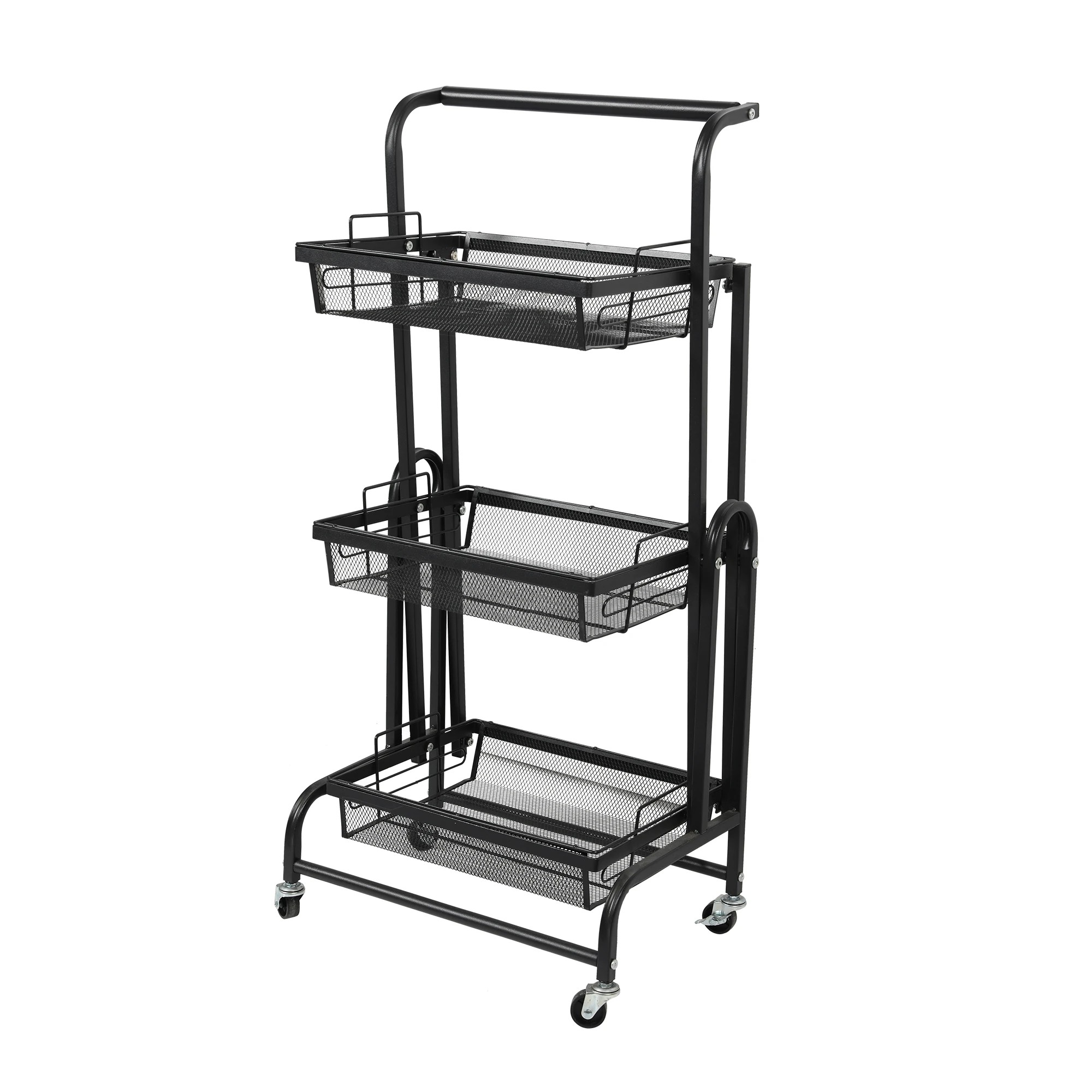 1 Levede Swivel Storage Trolley Cart 3 Tiers, 1 of 6