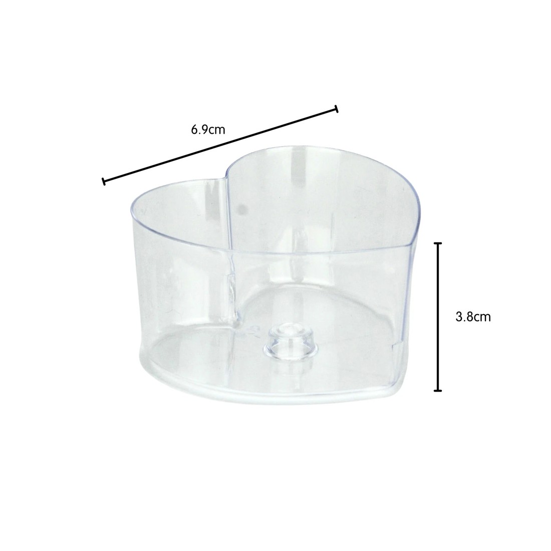 2 Magic Pro Mini Plastic Heart Dessert Cups 125ml (Pack of 12), 2 of 2