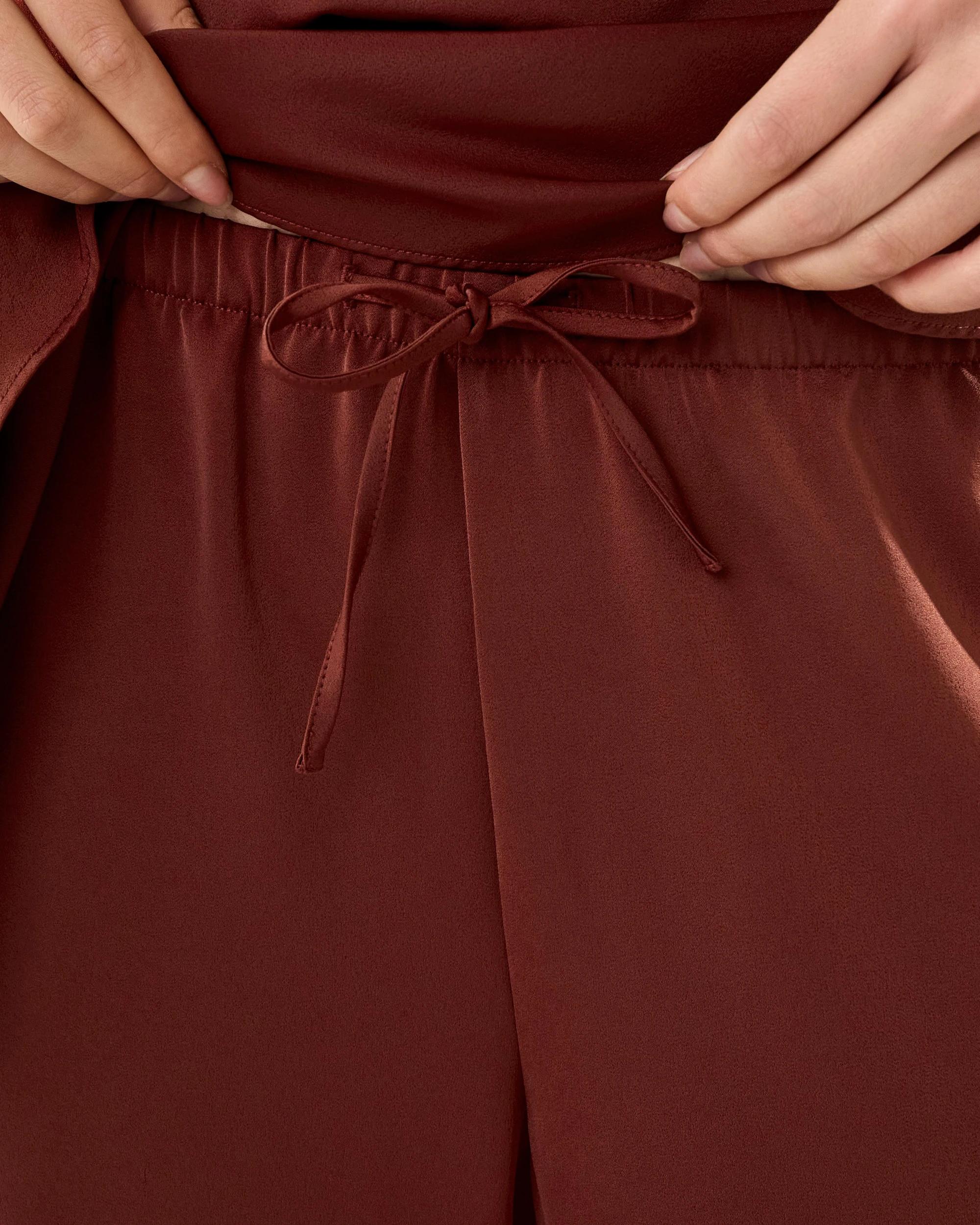 5 Satin Pants Burnt Rust, 5 of 6