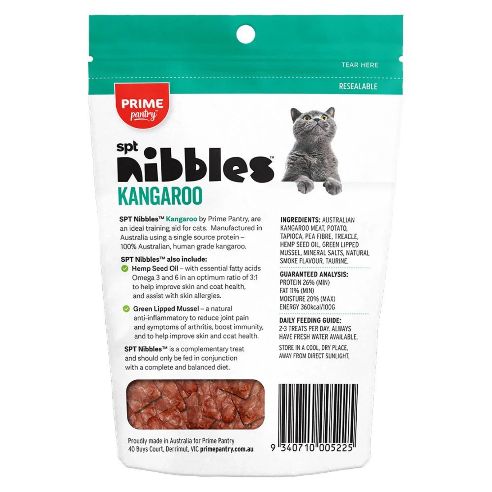 2 Prime Pantry Spt Kangaroo Nibbles Cat Treats 40g, 2 of 2
