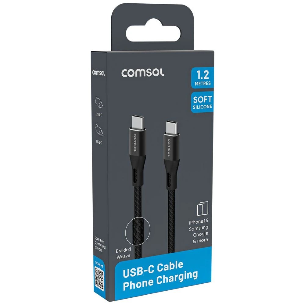 2 Comsol USB-C Cable 1.2m Black, 2 of 4