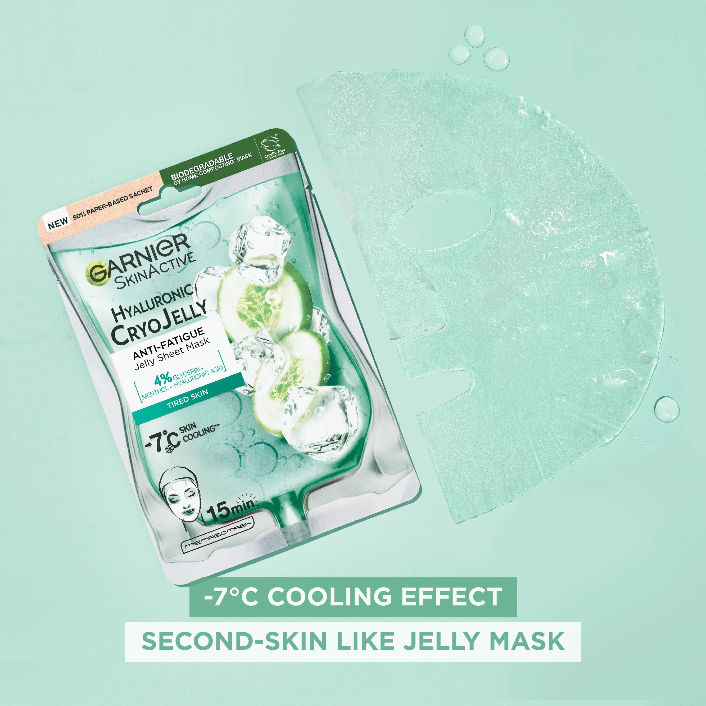 8 Garnier SkinActive Anti-Fatigue Jelly Sheet Mask 27g - Hyaluronic CryoJelly, 8 of 8