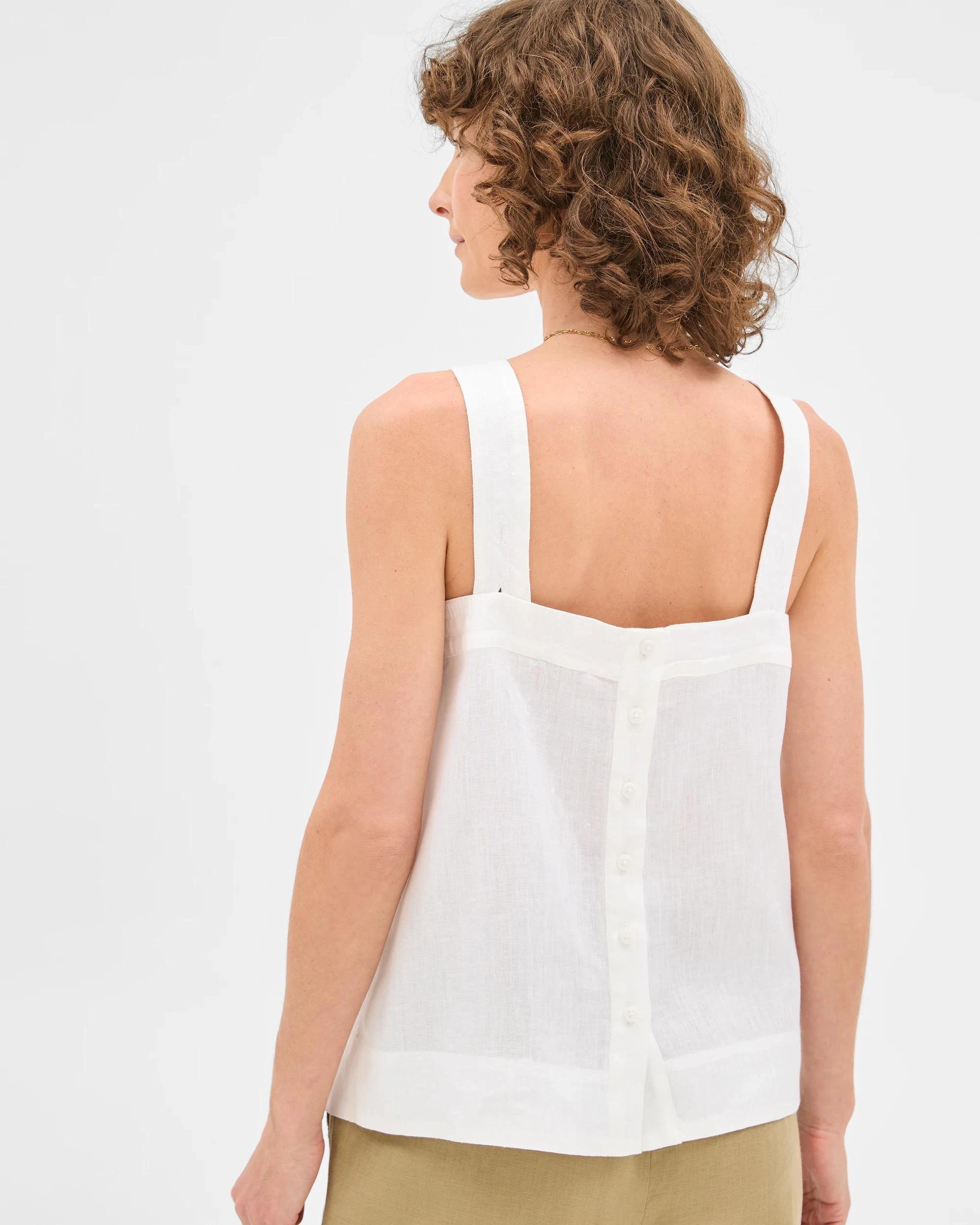 6 Target European Linen Stitch Detail Cami WHITE, 6 of 6