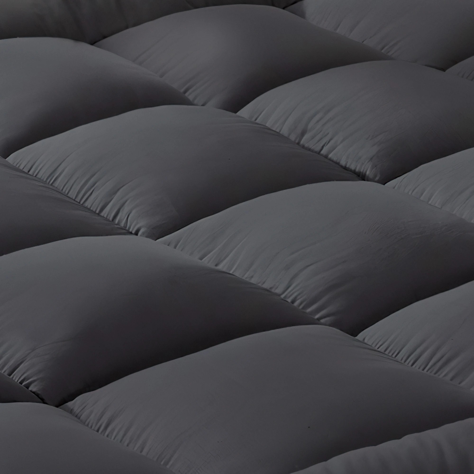 5 Bedra Bedding Pillowtop Mattress Topper King Bamboo Charcoal Protector - Charcoal, 5 of 9