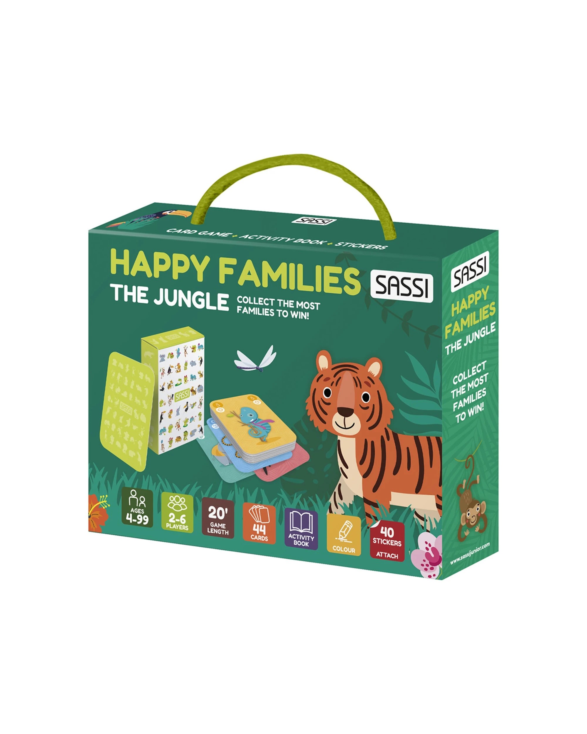 1 Sassi Games Happy Families Jungle Game Kids Children - Multi, 1 of 3