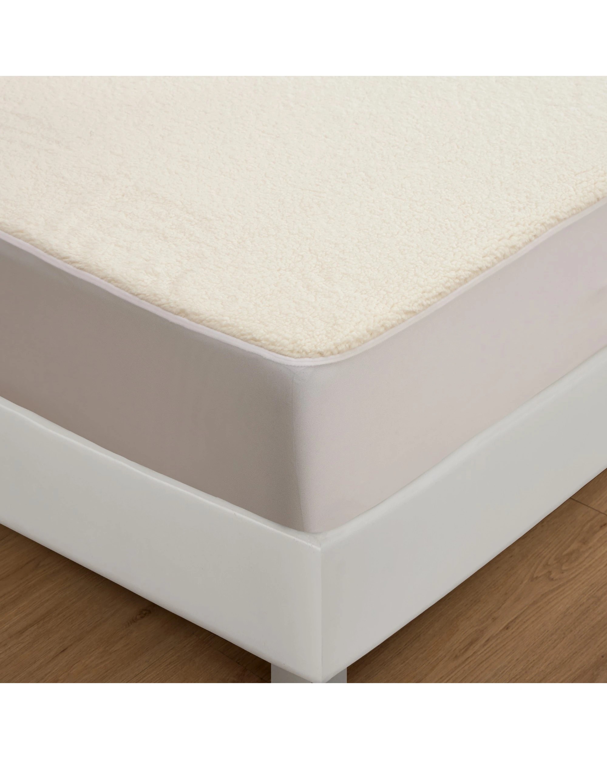 4 Sleepcare 300gsm Sherpa Fleece Fitted Mattress Underlay - Super King Bed - Beige, 4 of 6