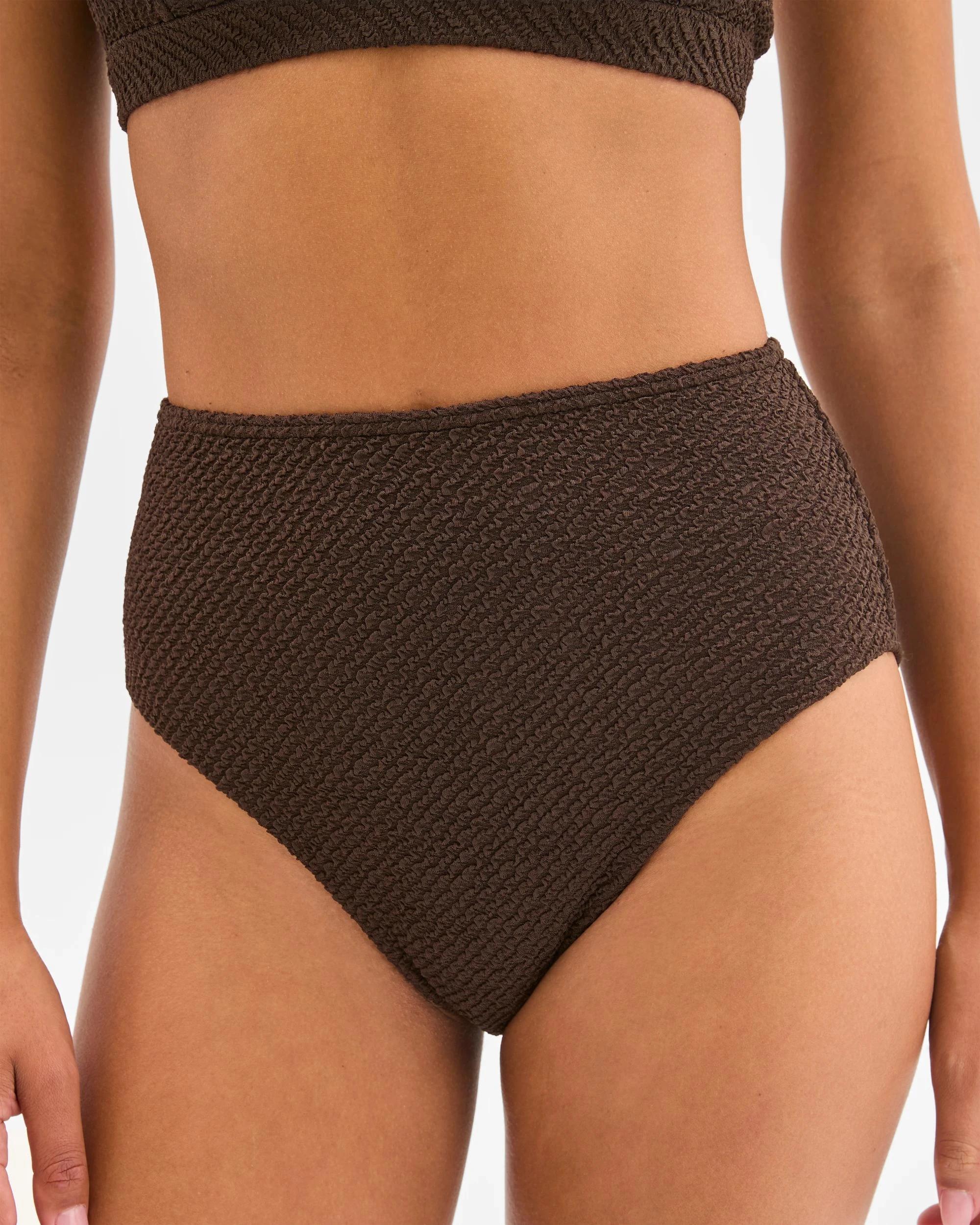 3 Target Woman Resort High Waisted Textured Bikini Bottoms COCOA, 3 of 10