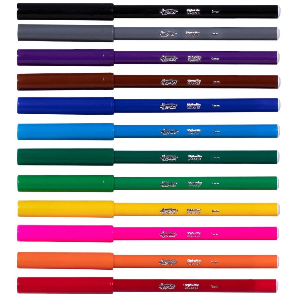 3 Texta Nylorite Coloured Markers Assorted 12 Pack, 3 of 4