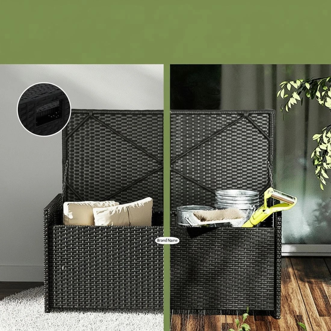 6 Gardeon Outdoor Storage Bench - Black, 6 of 7