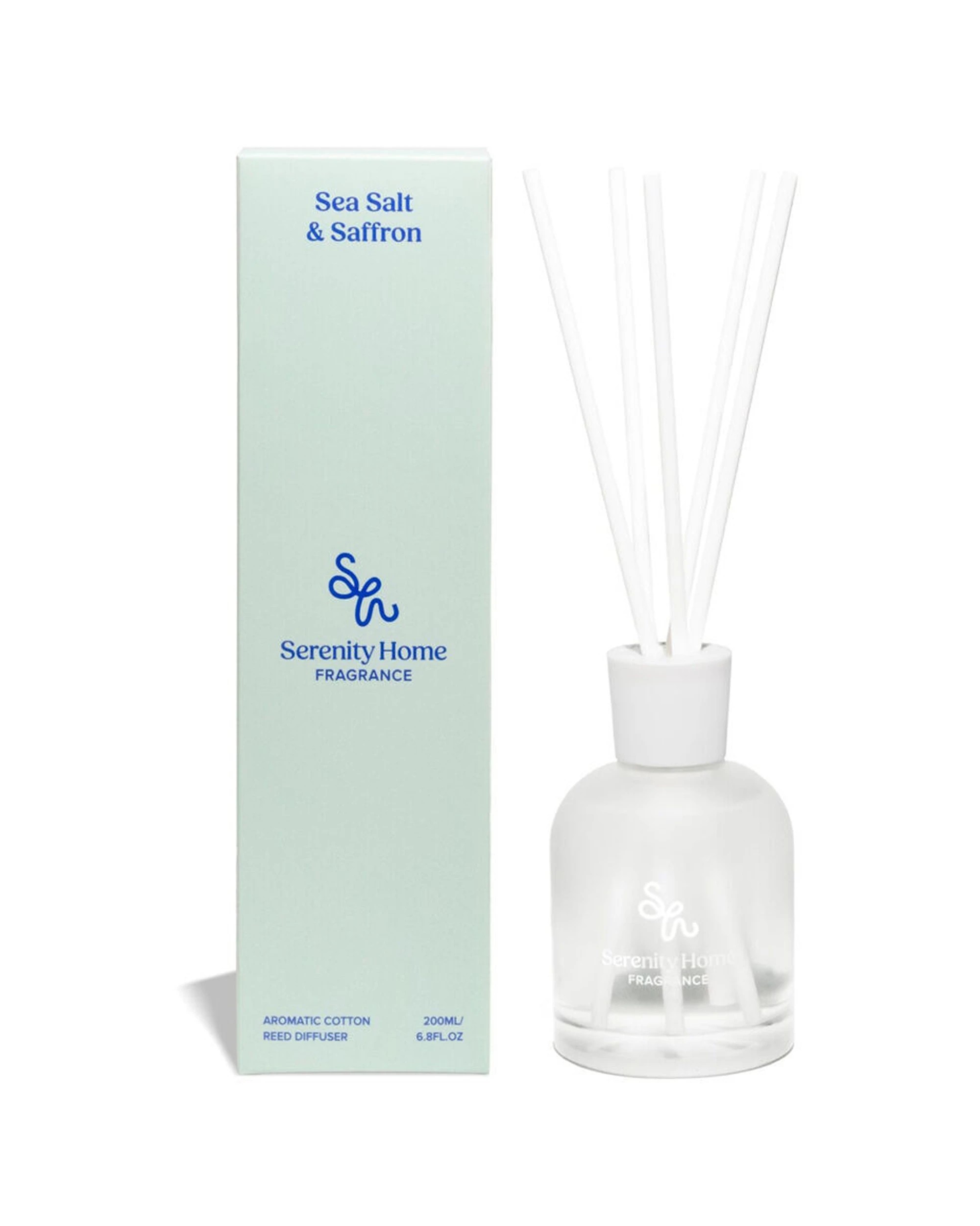 2 Serenity 2PK Reed Diffuser Sea Salt and Saffron Scent Home Fragrance 200ml - Clear, 2 of 2