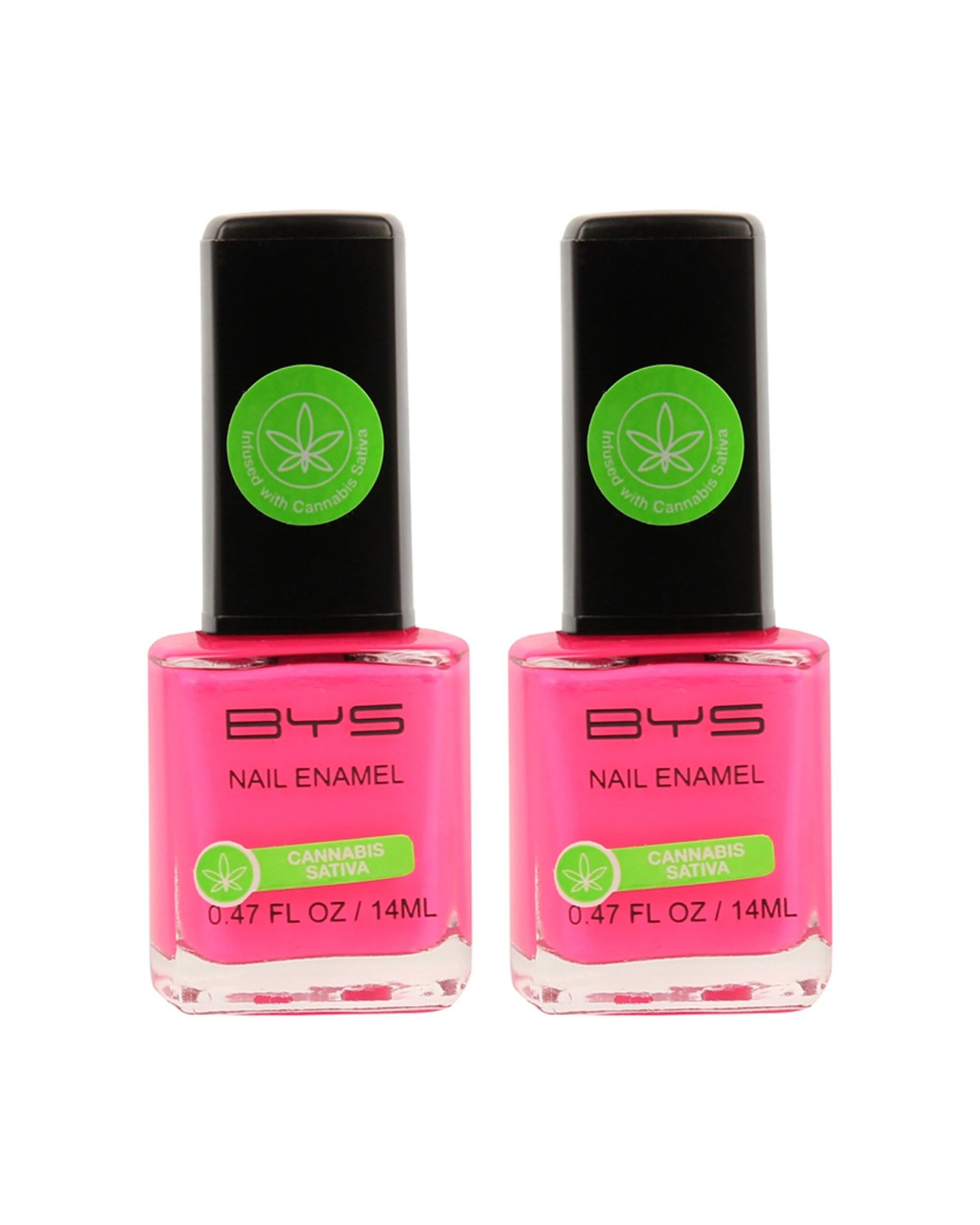 1 BYS 2PK BYS Nail Polish with Sativa Oil Nail Strength Growth 14ml - Pink, 1 of 1