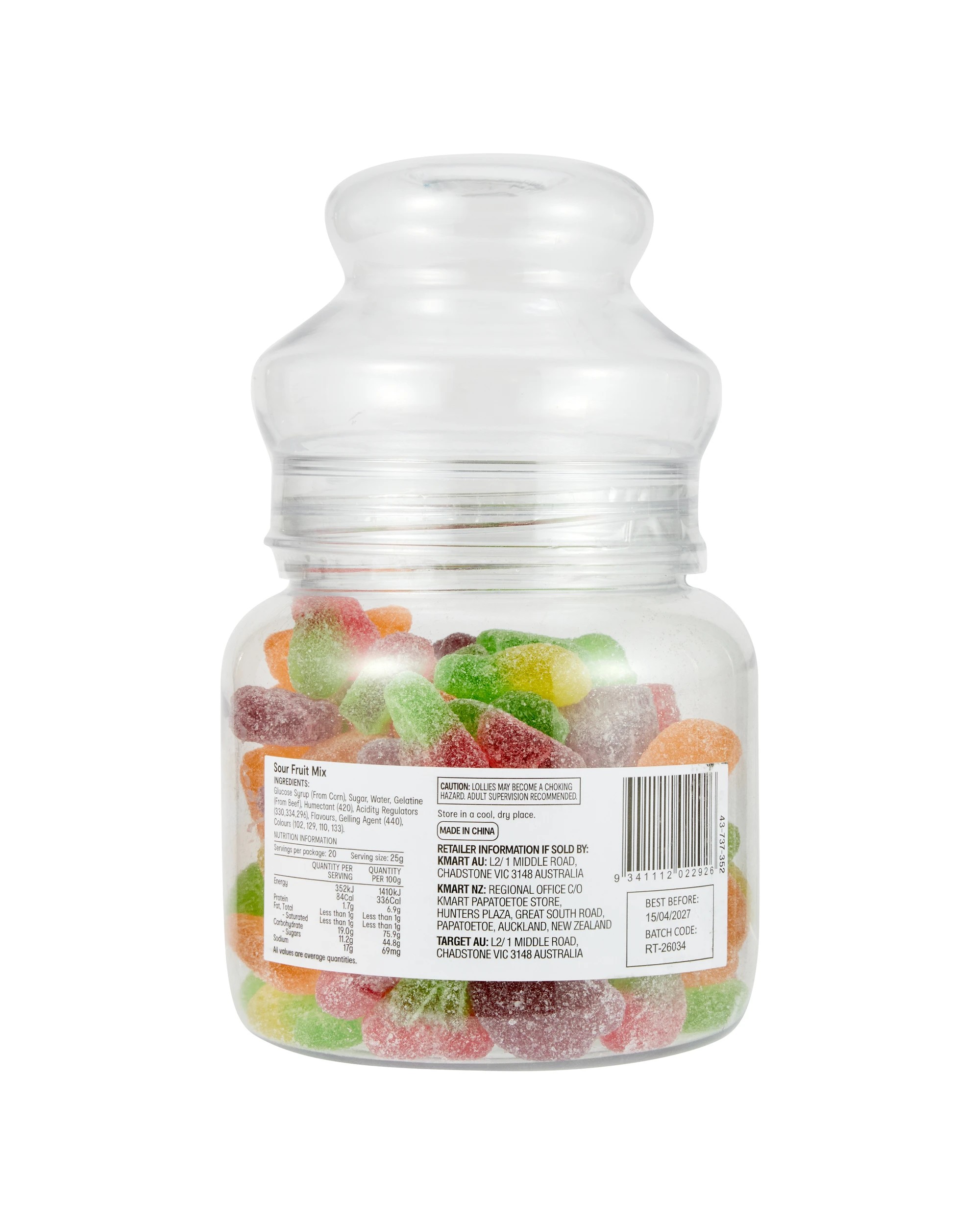 5 Assorted Flavours Sour Fruit Mix 500g, 5 of 5