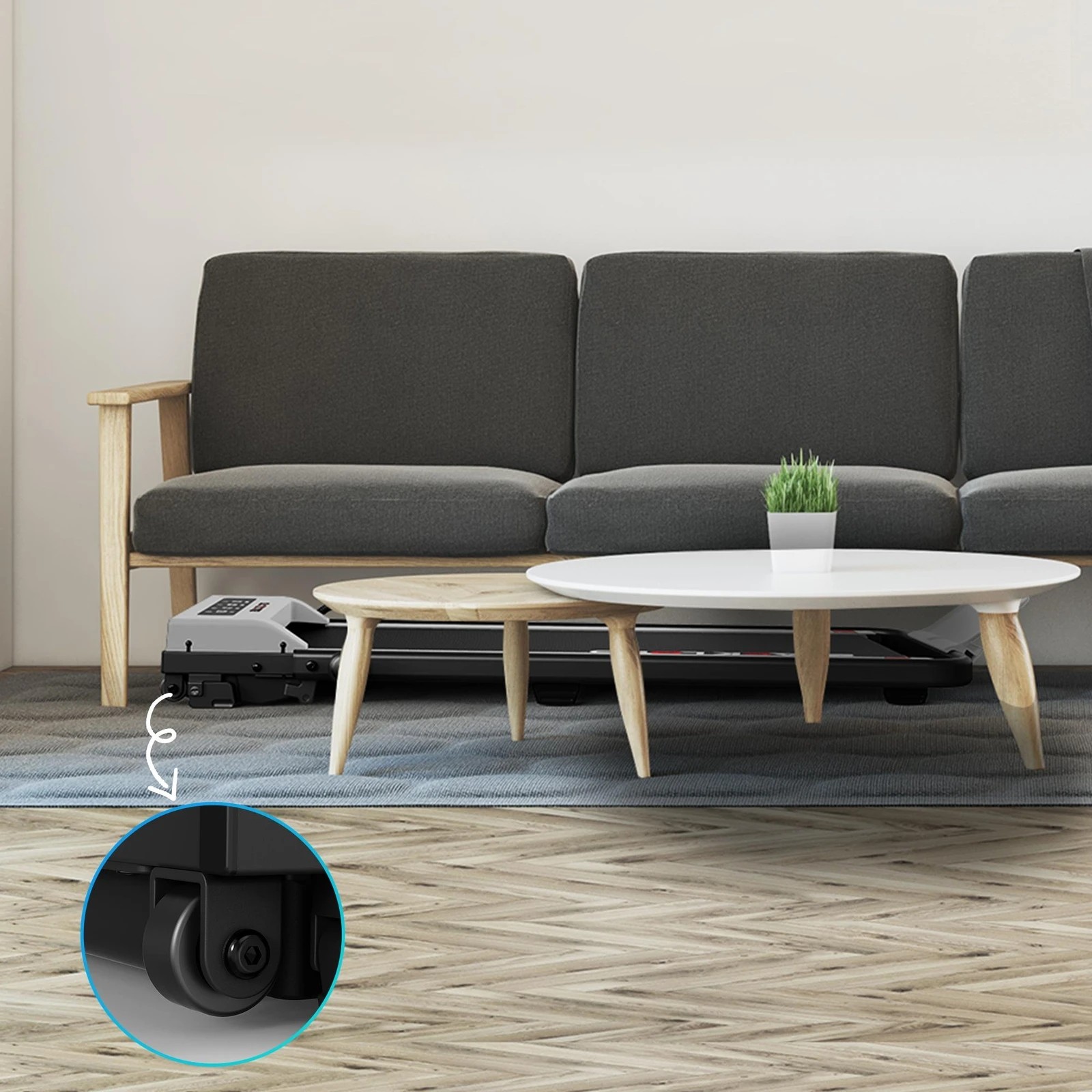 7 Black Lord Treadmill Electric Walking Pad Foldable 38cm Belt - White, 7 of 10