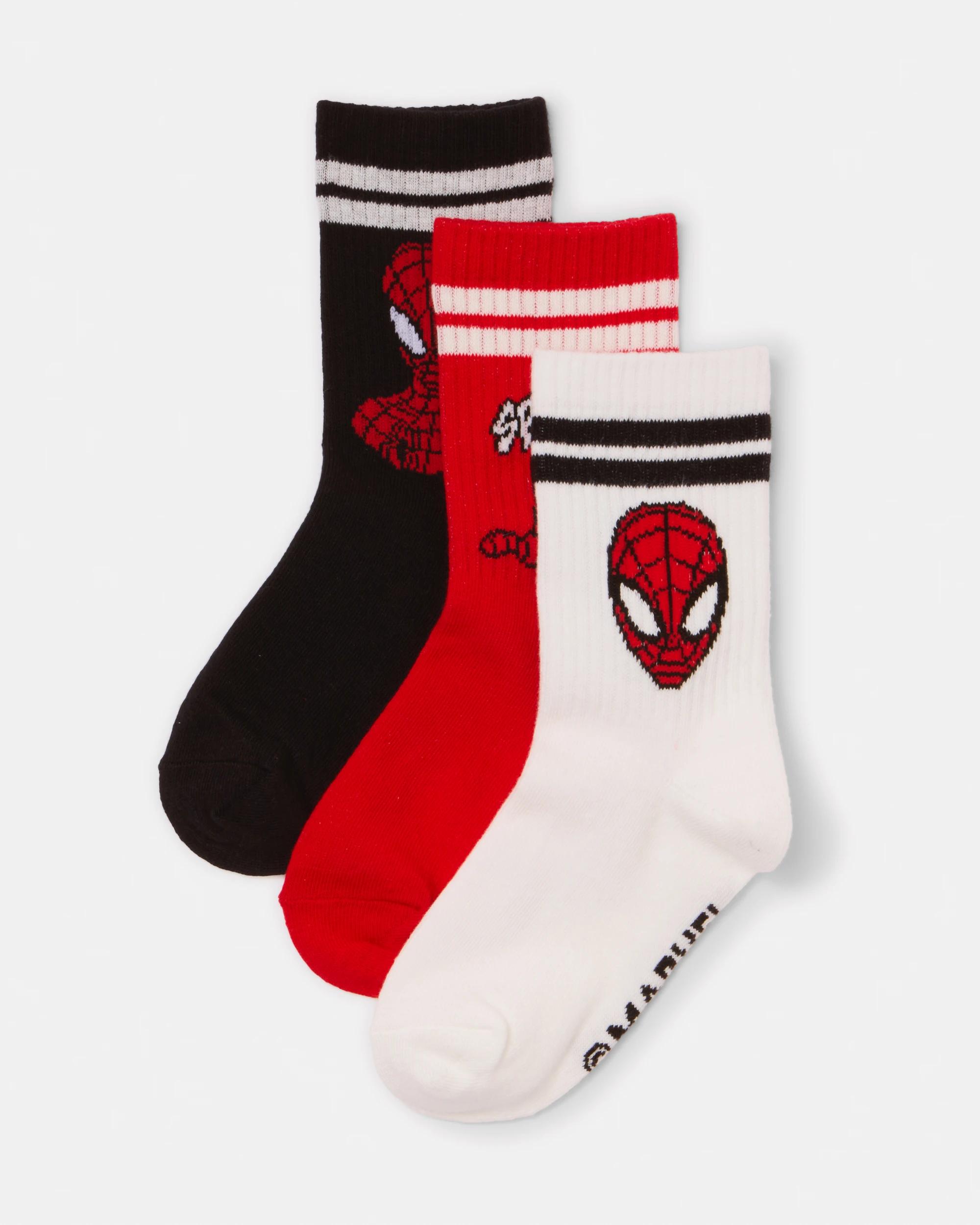 1 3 Pack Spider-Man License Crew Socks Spiderman, 1 of 3