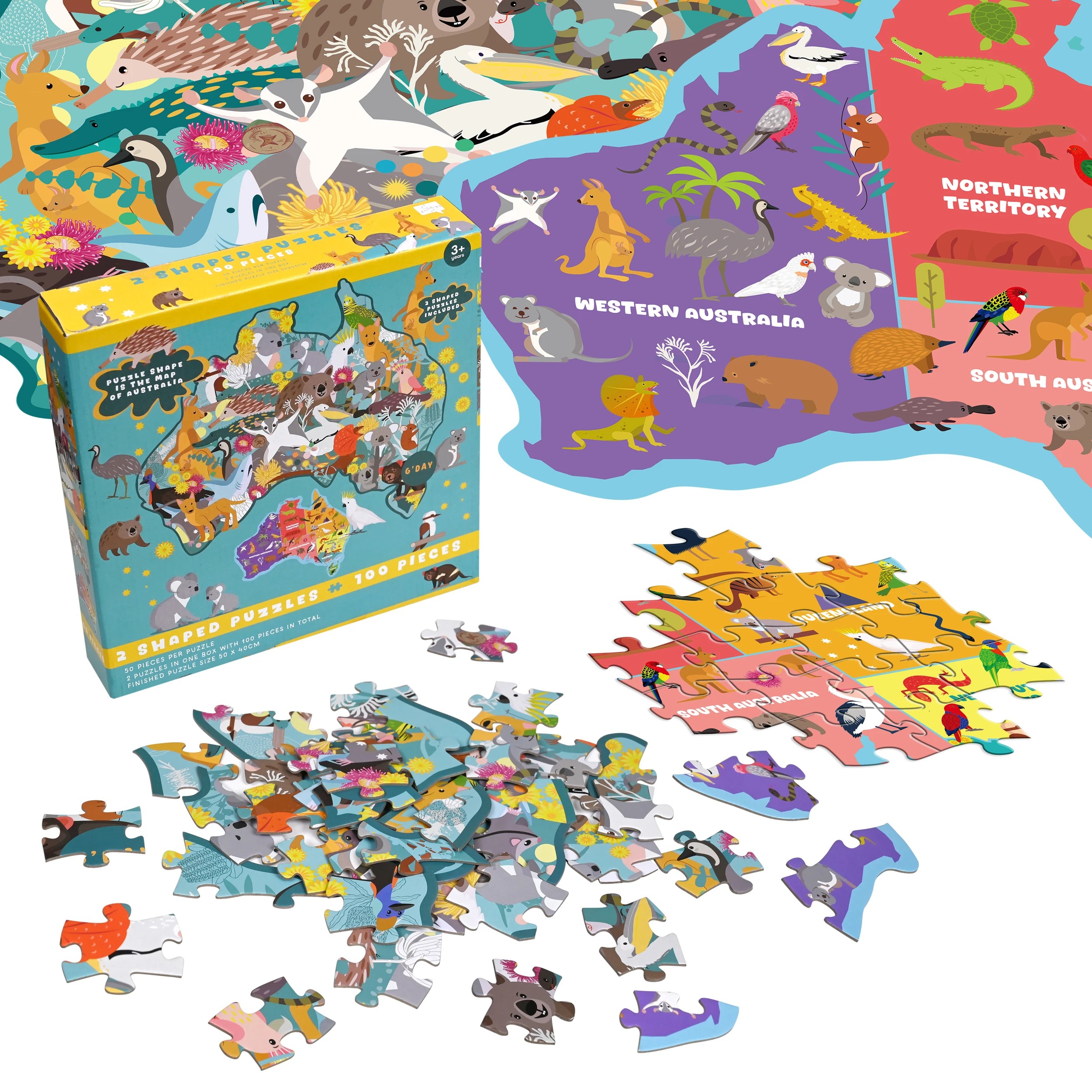 5 Set of 2 Australian Shaped Puzzles, 5 of 6