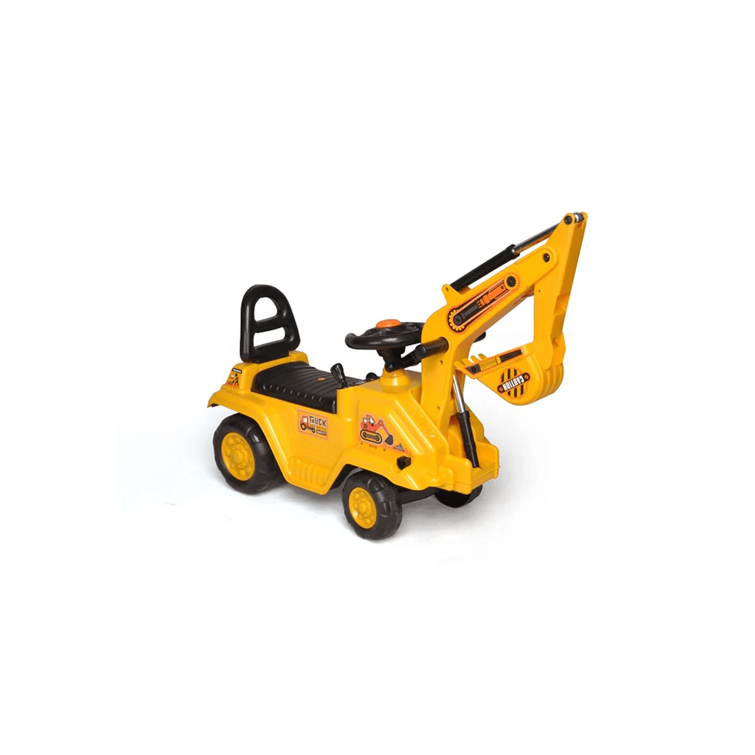 2 Lenoxx Ride On Excavator Kids 3 Plus Outdoor Tractor Push Toy - Yellow, 2 of 4