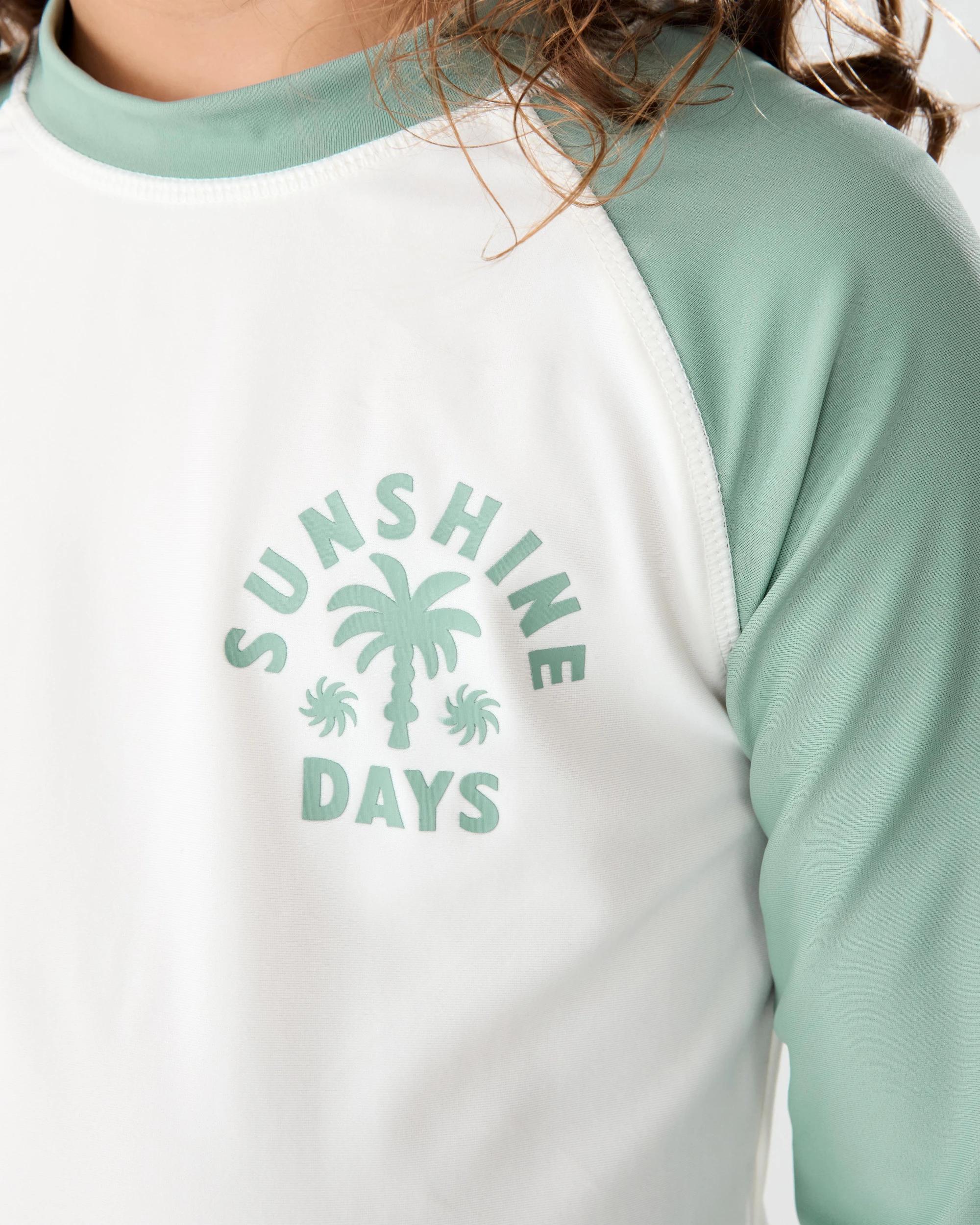 5 Long Sleeve Swim Set Grn Check, 5 of 8