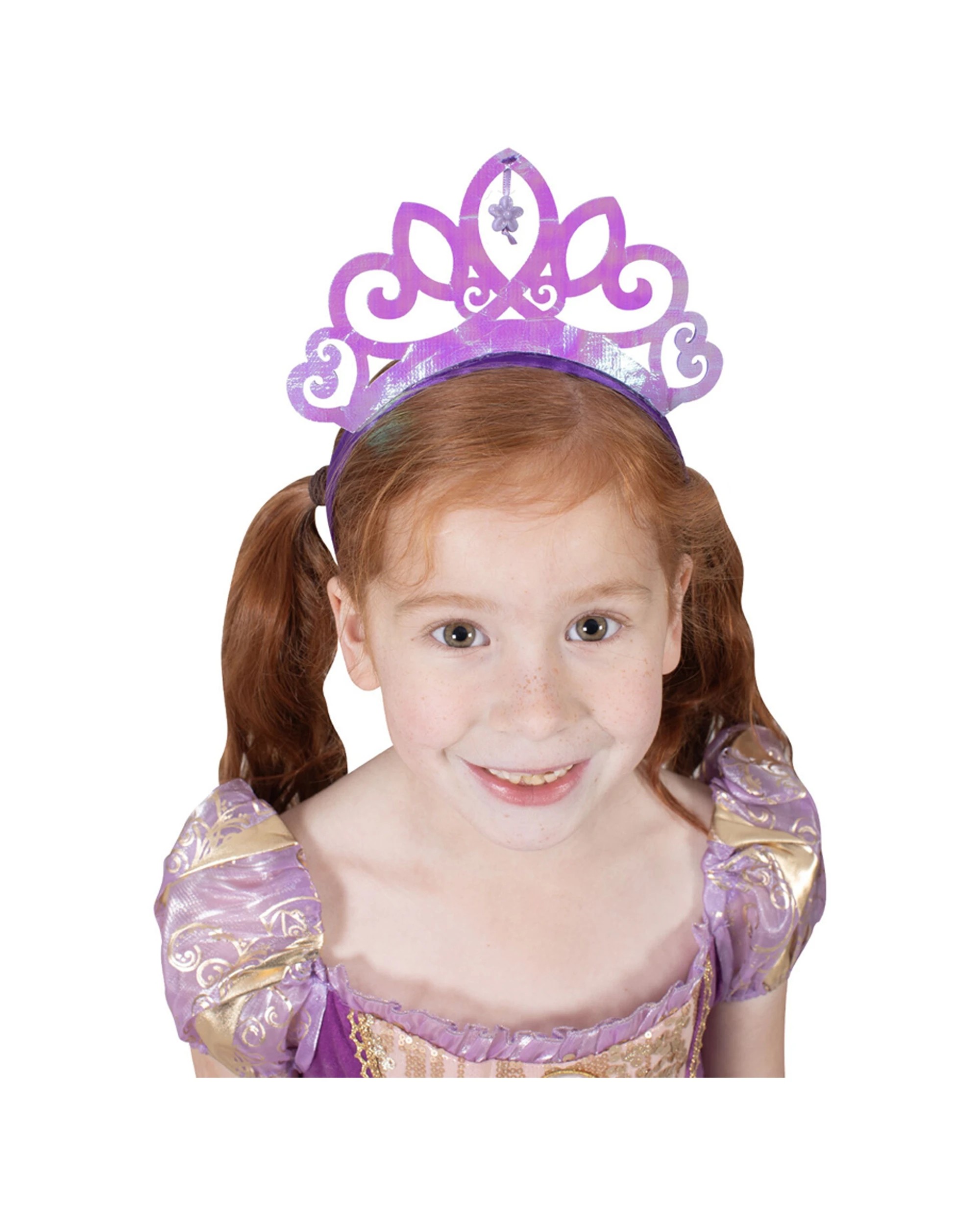 1 Disney Rapunzel Iridescent Plastic Headband Tiara Kids Costume Accessory - Purple, 1 of 1