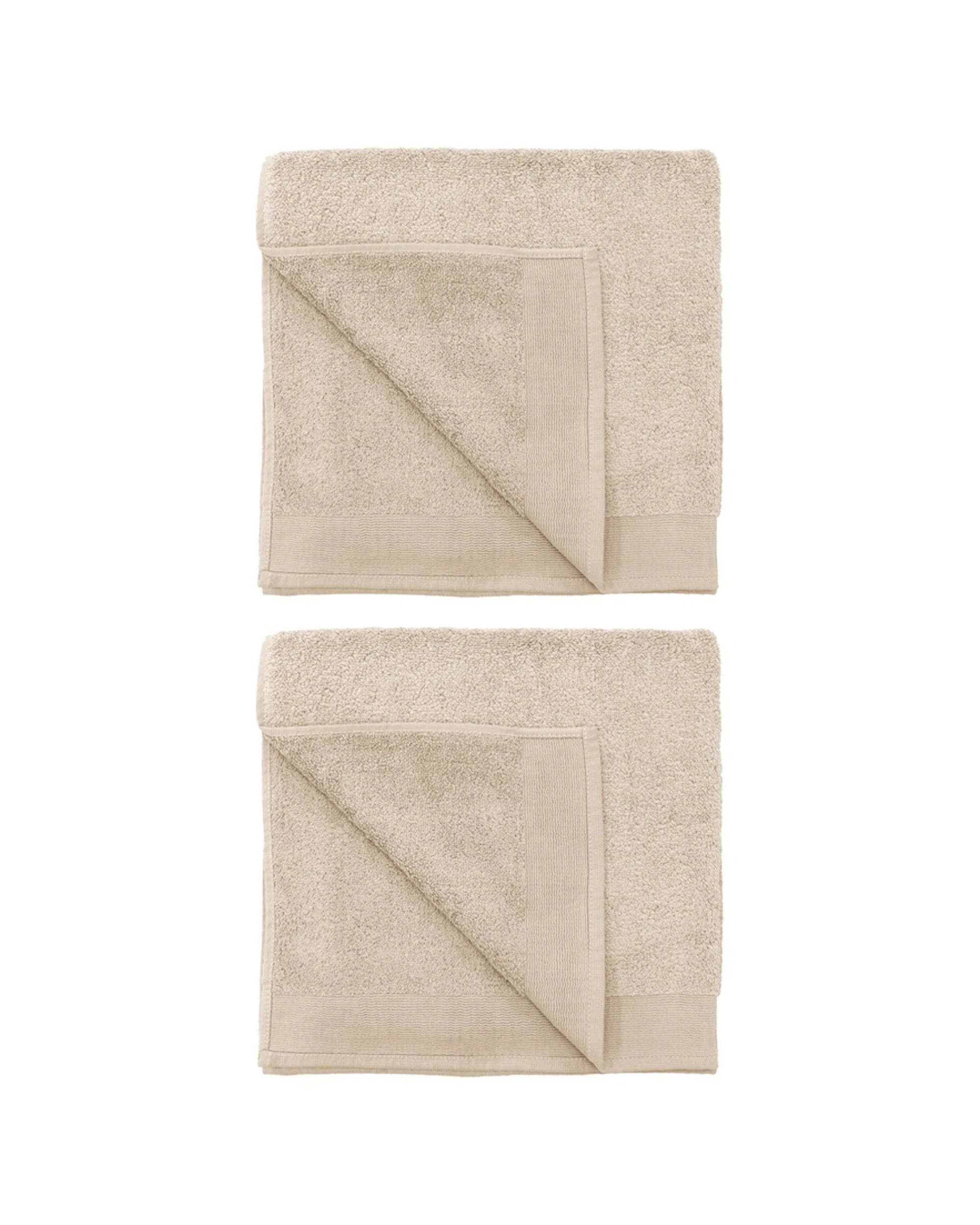 1 Bambury Elvire 600gsm Soft Absorbent Cotton Bath Towel 2PK 68x137cm - Beige, 1 of 7