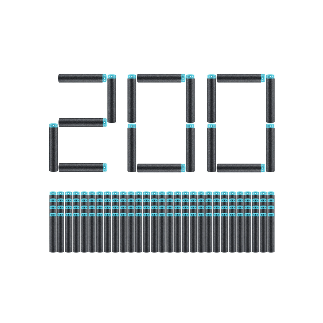 4 XSHOT Excel Darts Refill Pack (200 Darts) by ZURU - Grey, 4 of 8