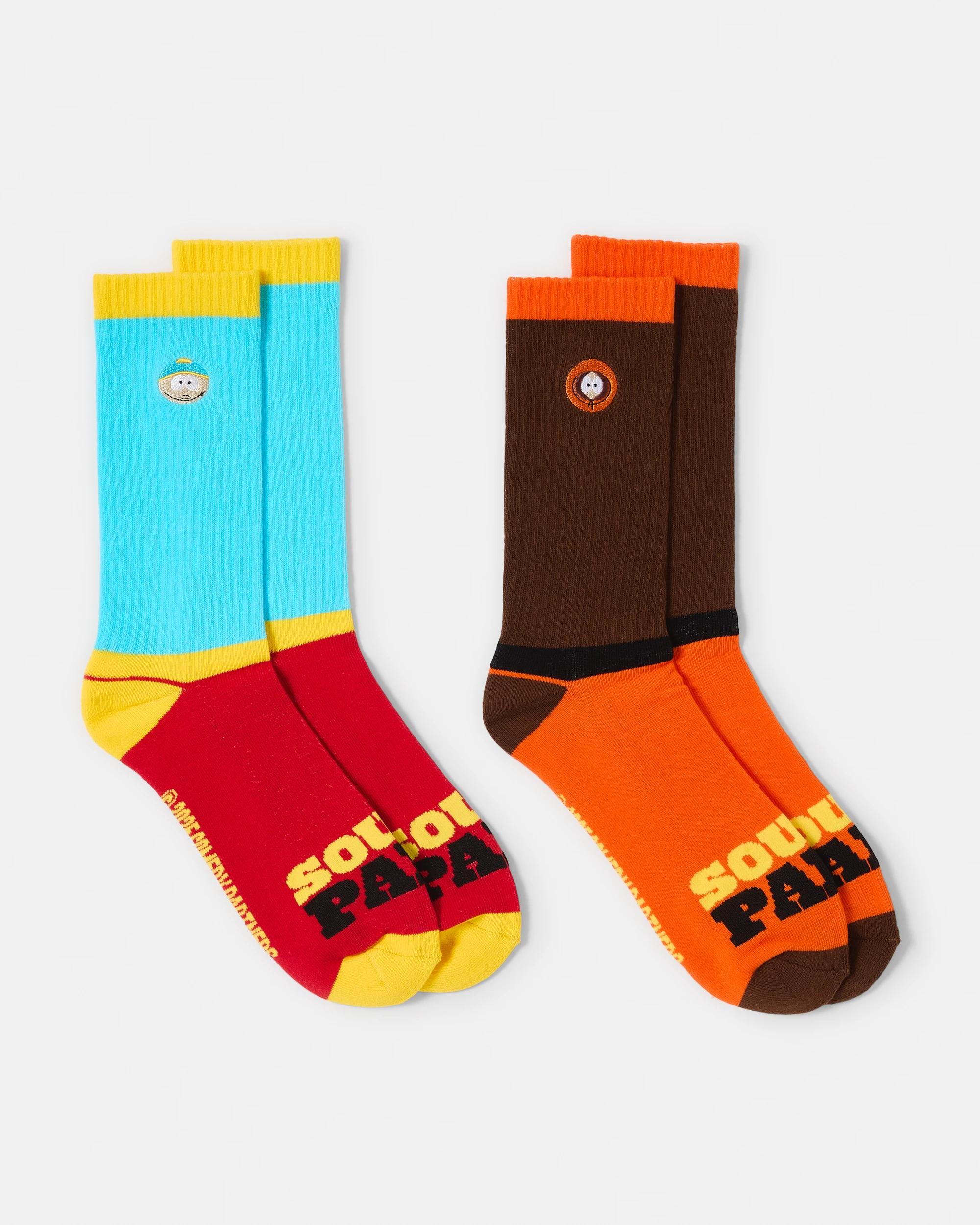 1 2 Pack License Embroidered Socks South Park, 1 of 3