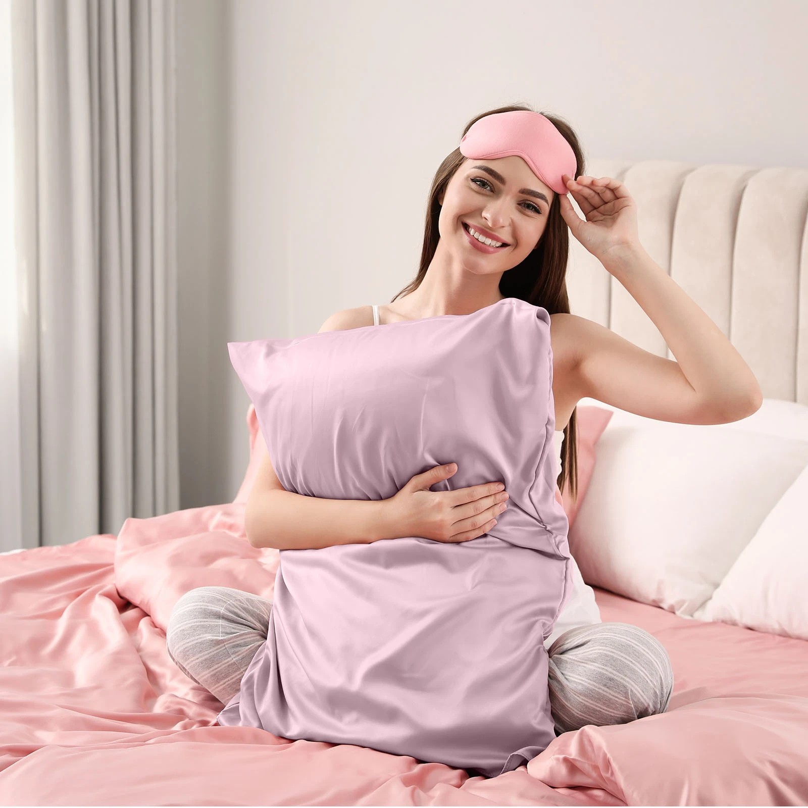 5 Royal Comfort Pure Silk Pillow Case 100% Mulberry Silk Hypoallergenic Pillowcase - Purple - Purple, 5 of 10