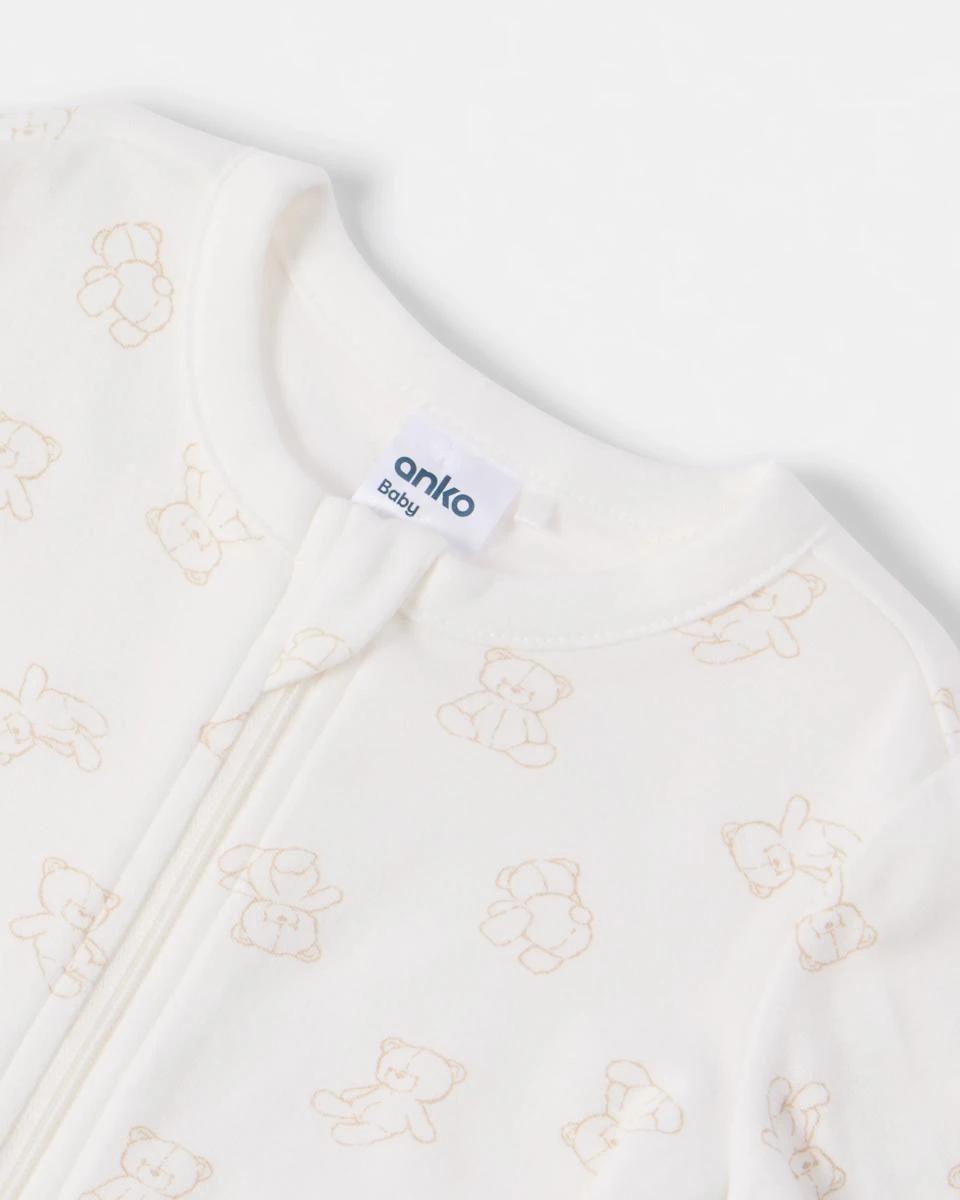 4 3 Pack Australian Cotton Coveralls Brw Bears, 4 of 5