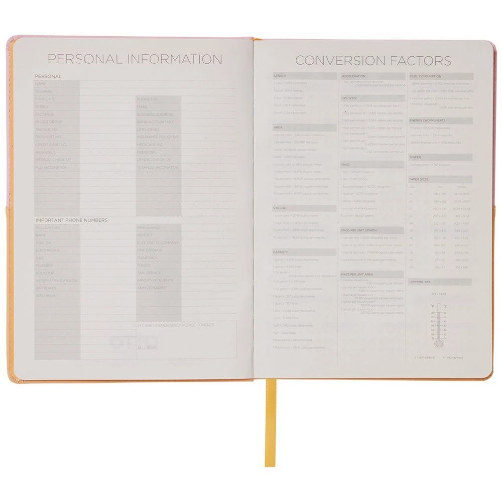 3 Otto A5 Week to View Two-tone Undated Diary 65 page Pink, 3 of 7